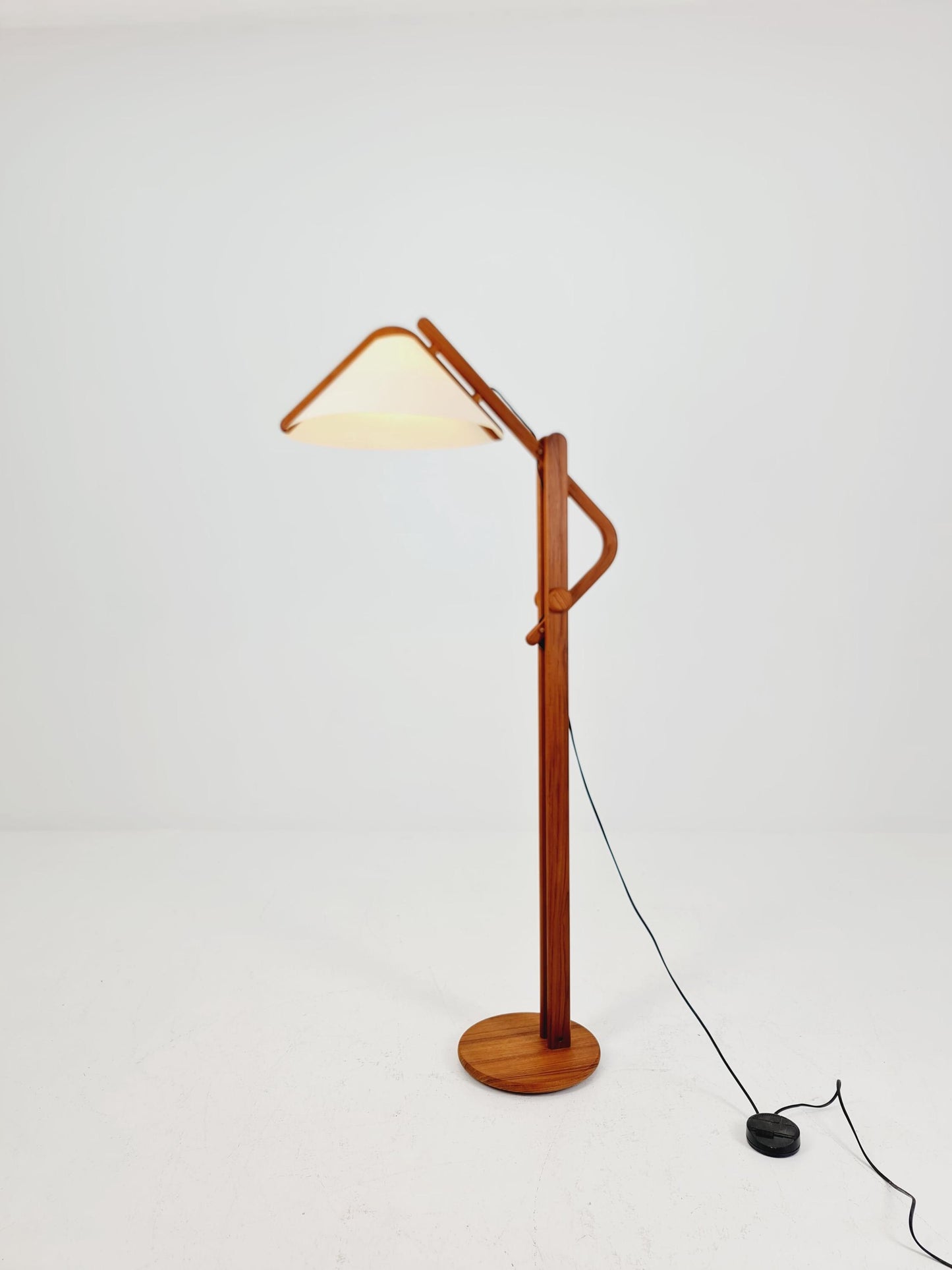 Vintage Danish Teak floor lamp by DOMUS 1970s