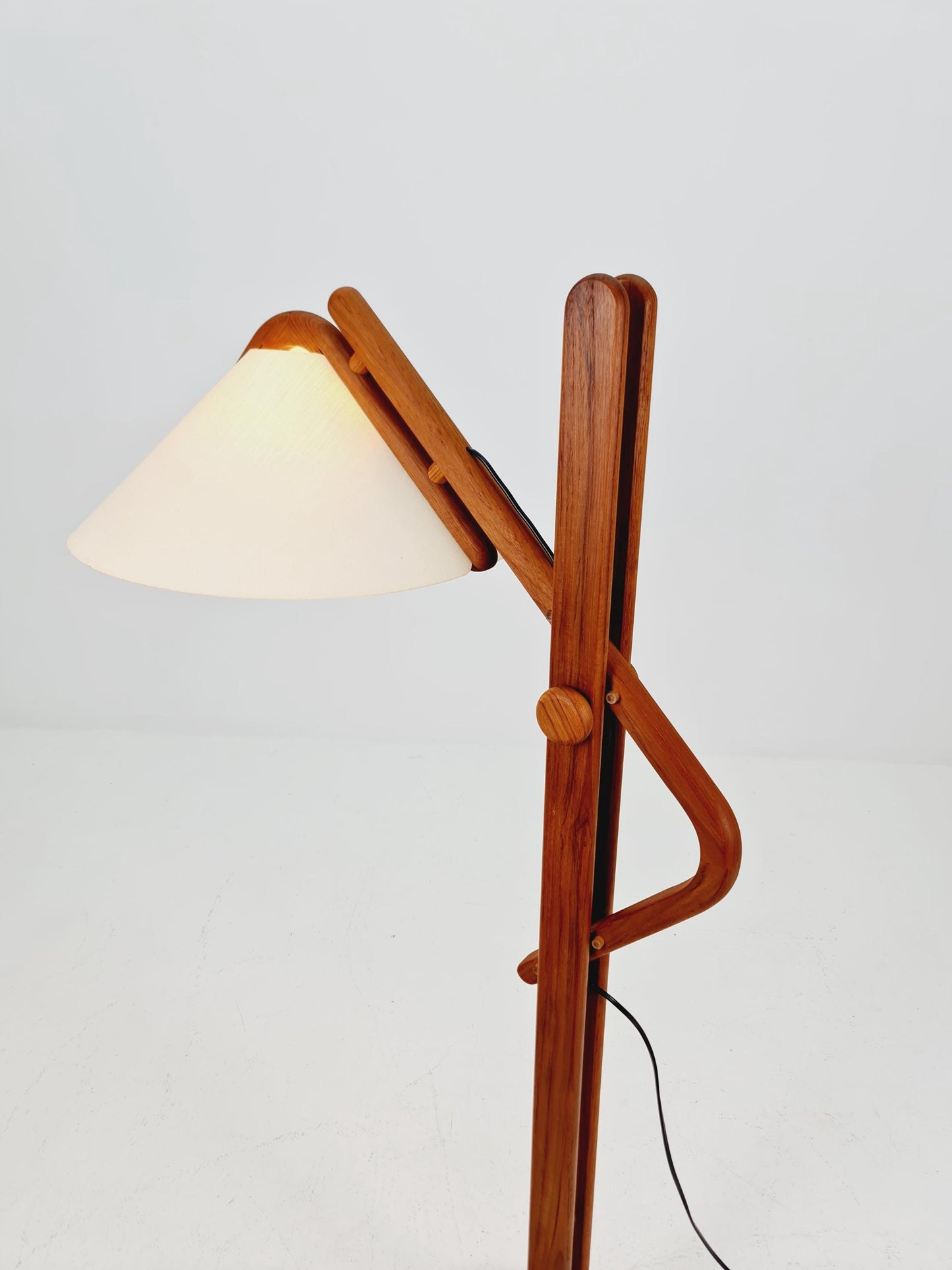 Vintage Danish Teak floor lamp by DOMUS 1970s