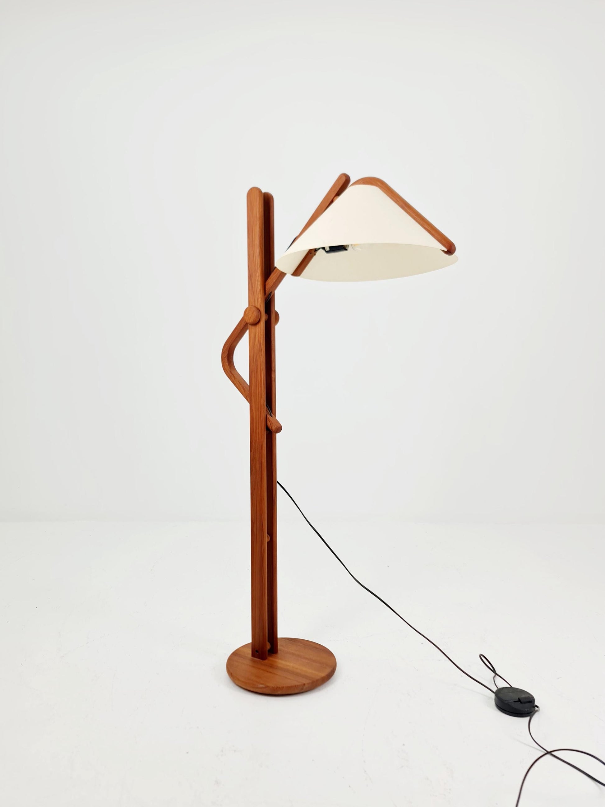 Vintage Danish Teak floor lamp by DOMUS 1970s