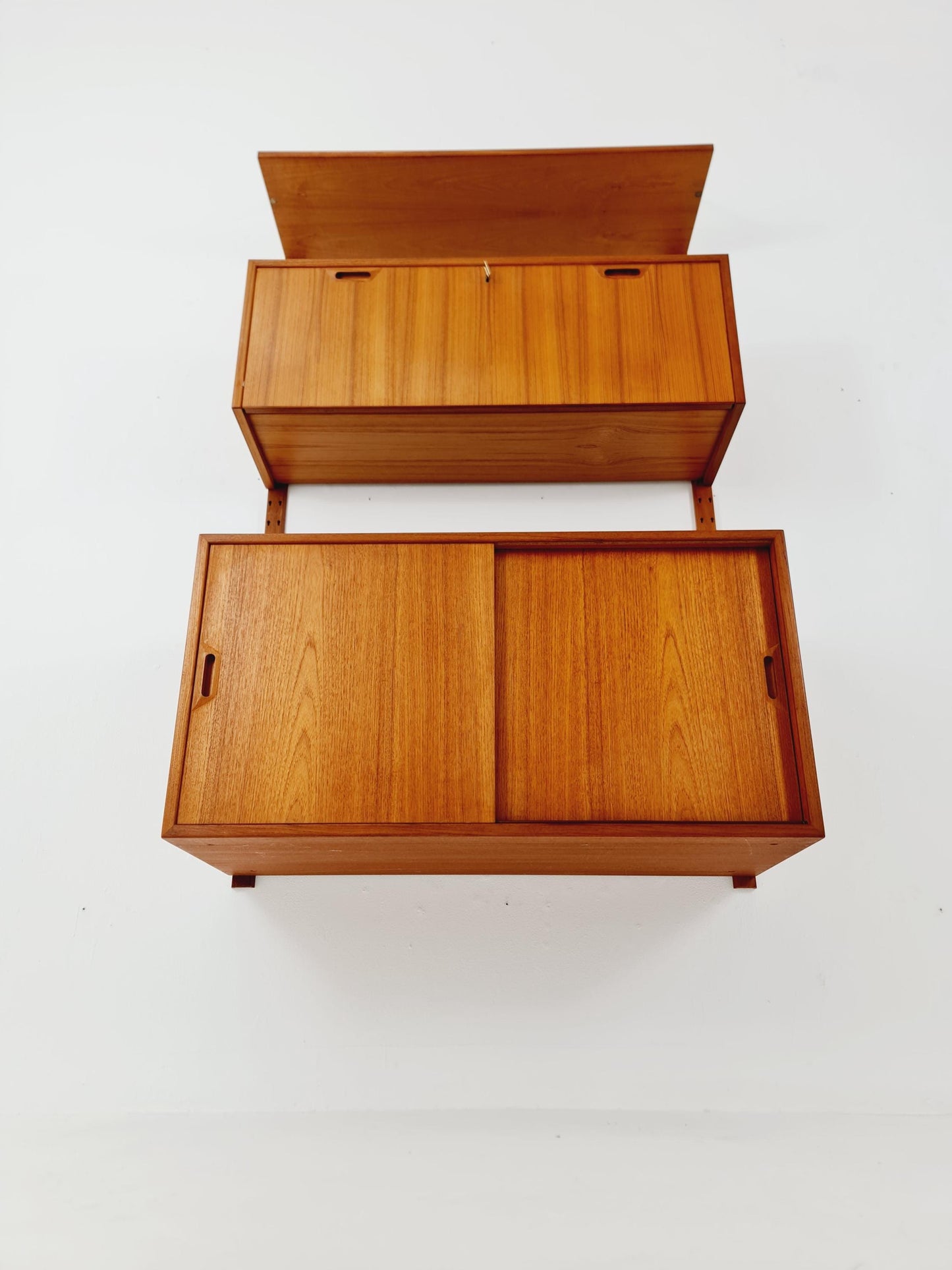 Rare Mid century Danish Teak Wall Unit by Sven Ellekaer For Abert Hansen, Denmark, 1960s