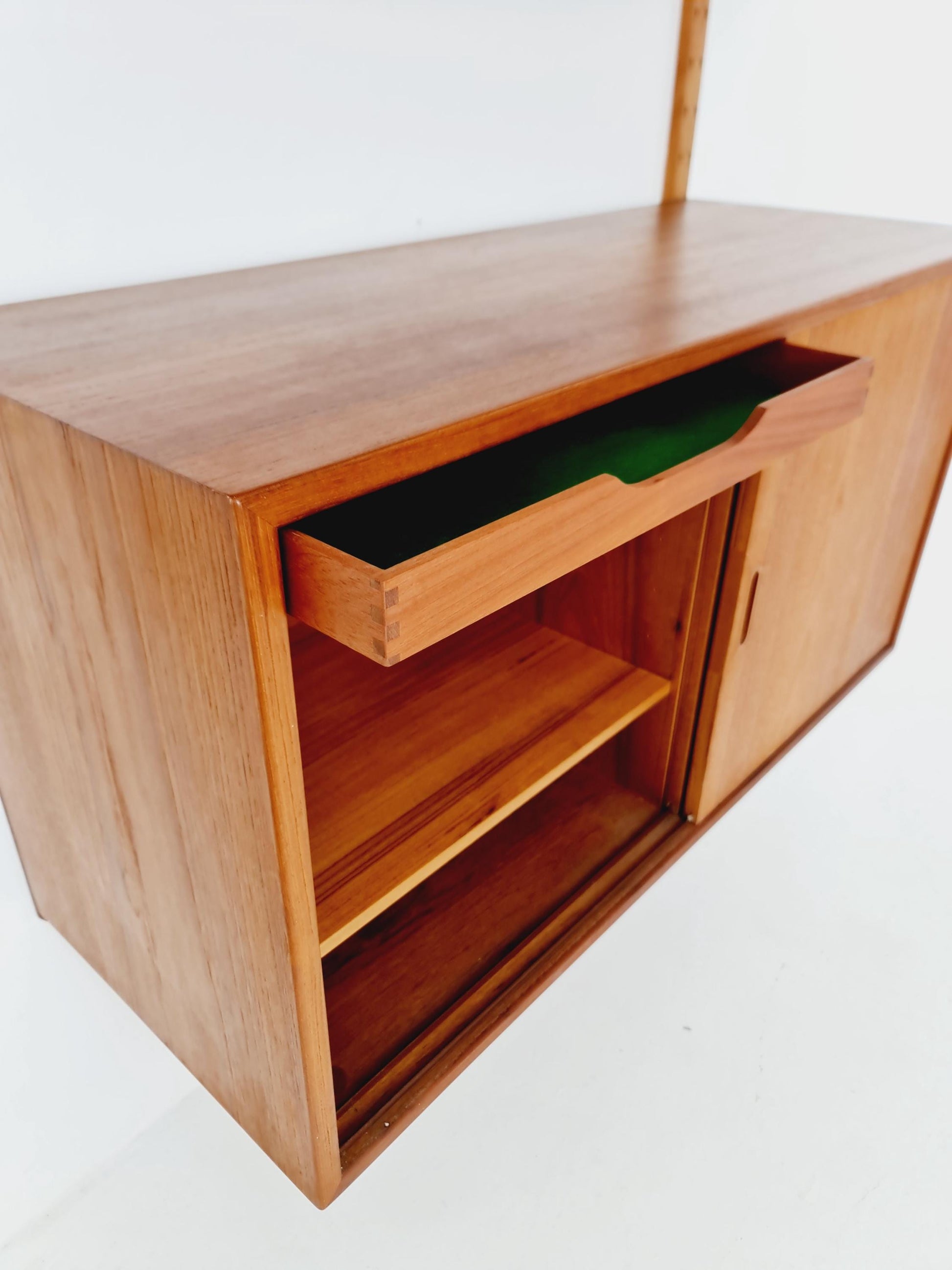 Rare Mid century Danish Teak Wall Unit by Sven Ellekaer For Abert Hansen, Denmark, 1960s