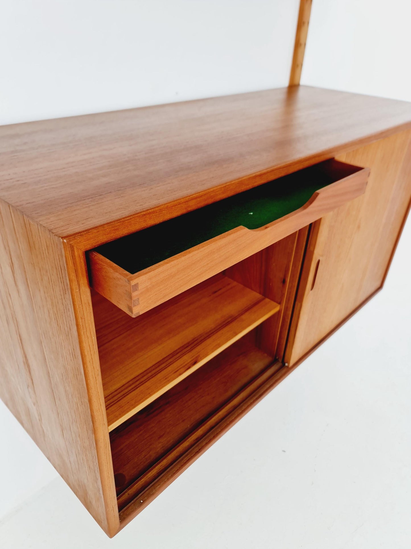 Rare Mid century Danish Teak Wall Unit by Sven Ellekaer For Abert Hansen, Denmark, 1960s