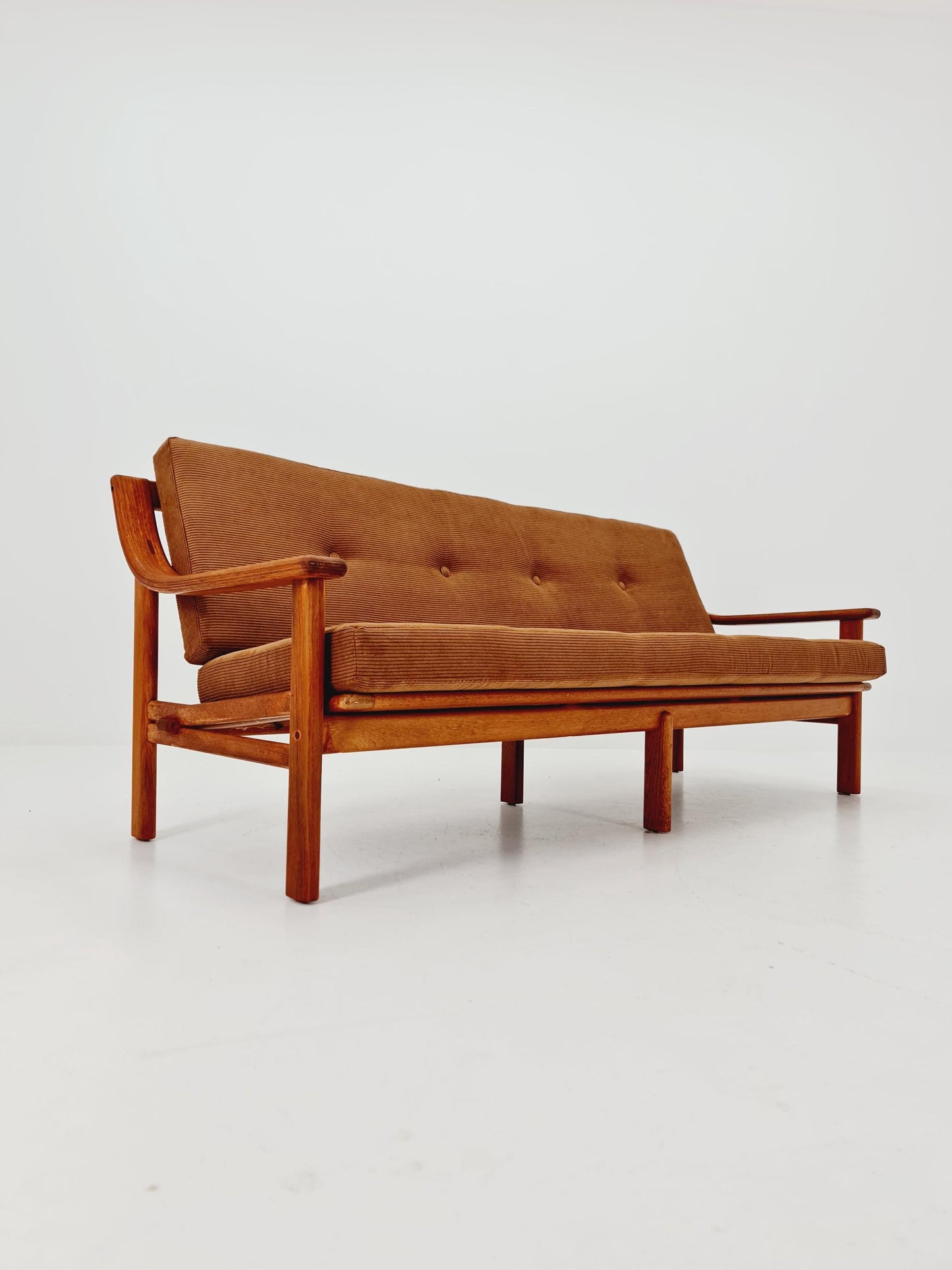 Mid-century Rare Danish teak lounge sofa 3 -Seater ,By Silkborg 1970s