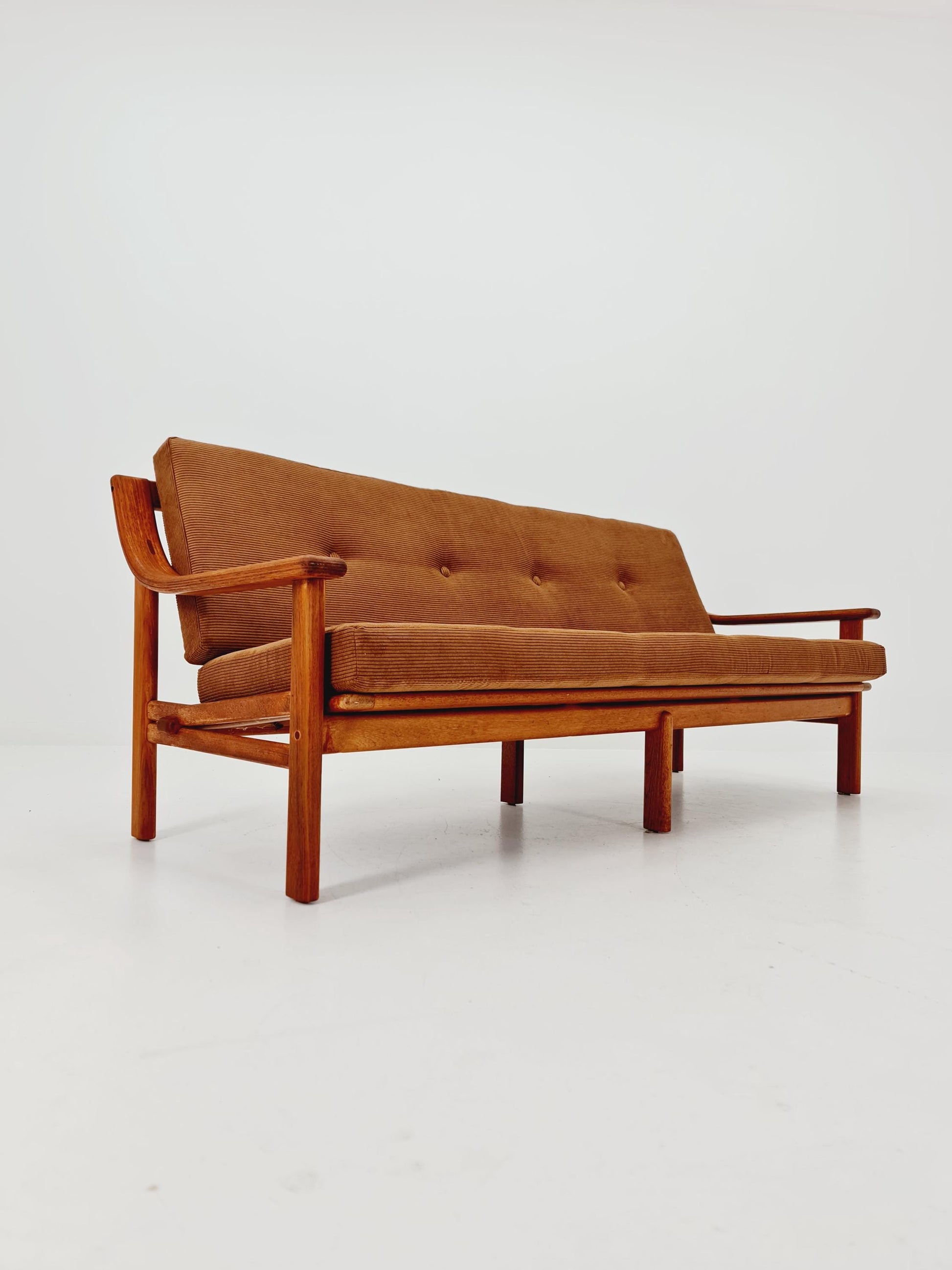 Mid-century Rare Danish teak lounge sofa 3 -Seater ,By Silkborg 1970s
