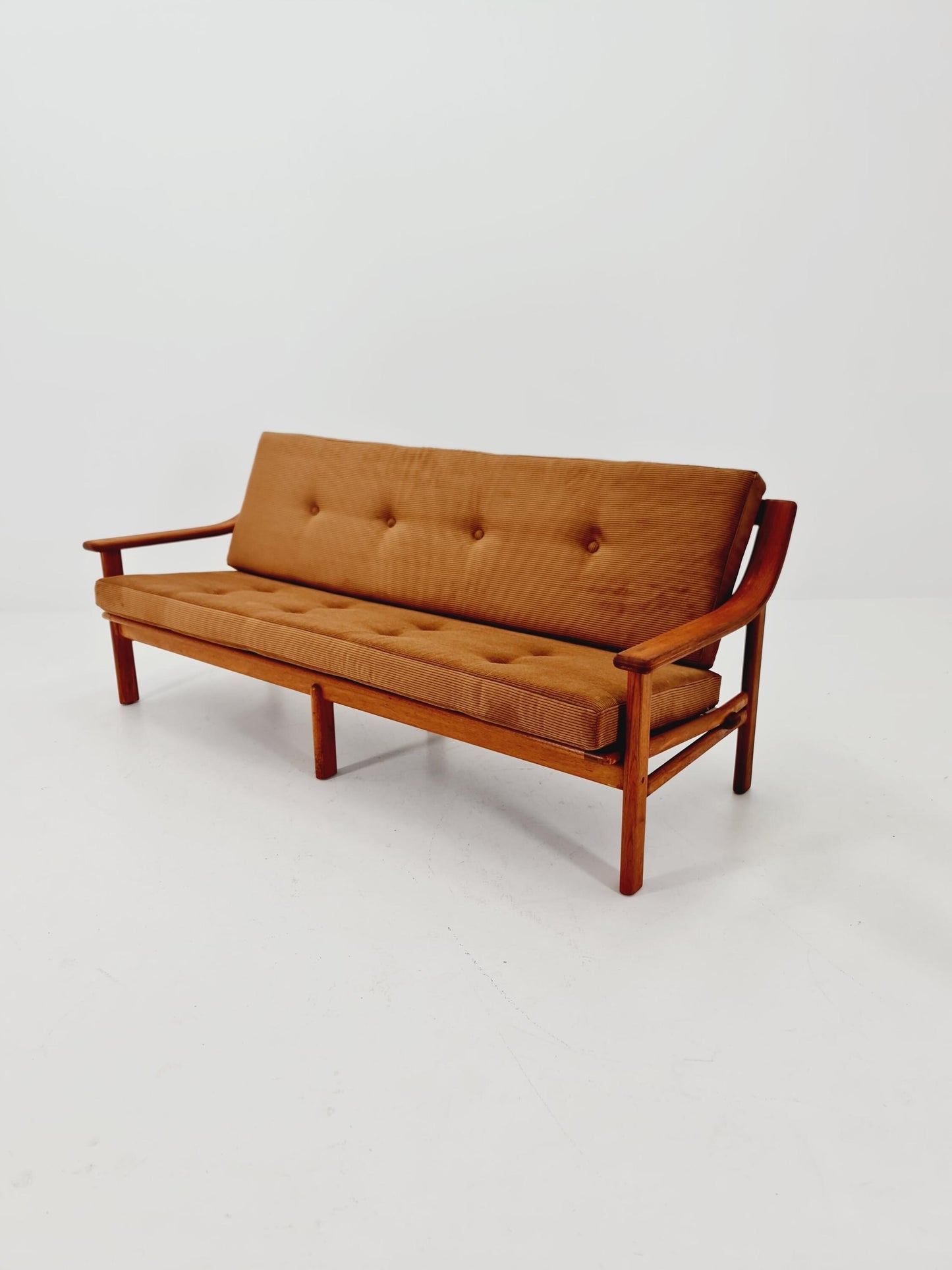 Mid-century Rare Danish teak lounge sofa 3 -Seater ,By Silkborg 1970s