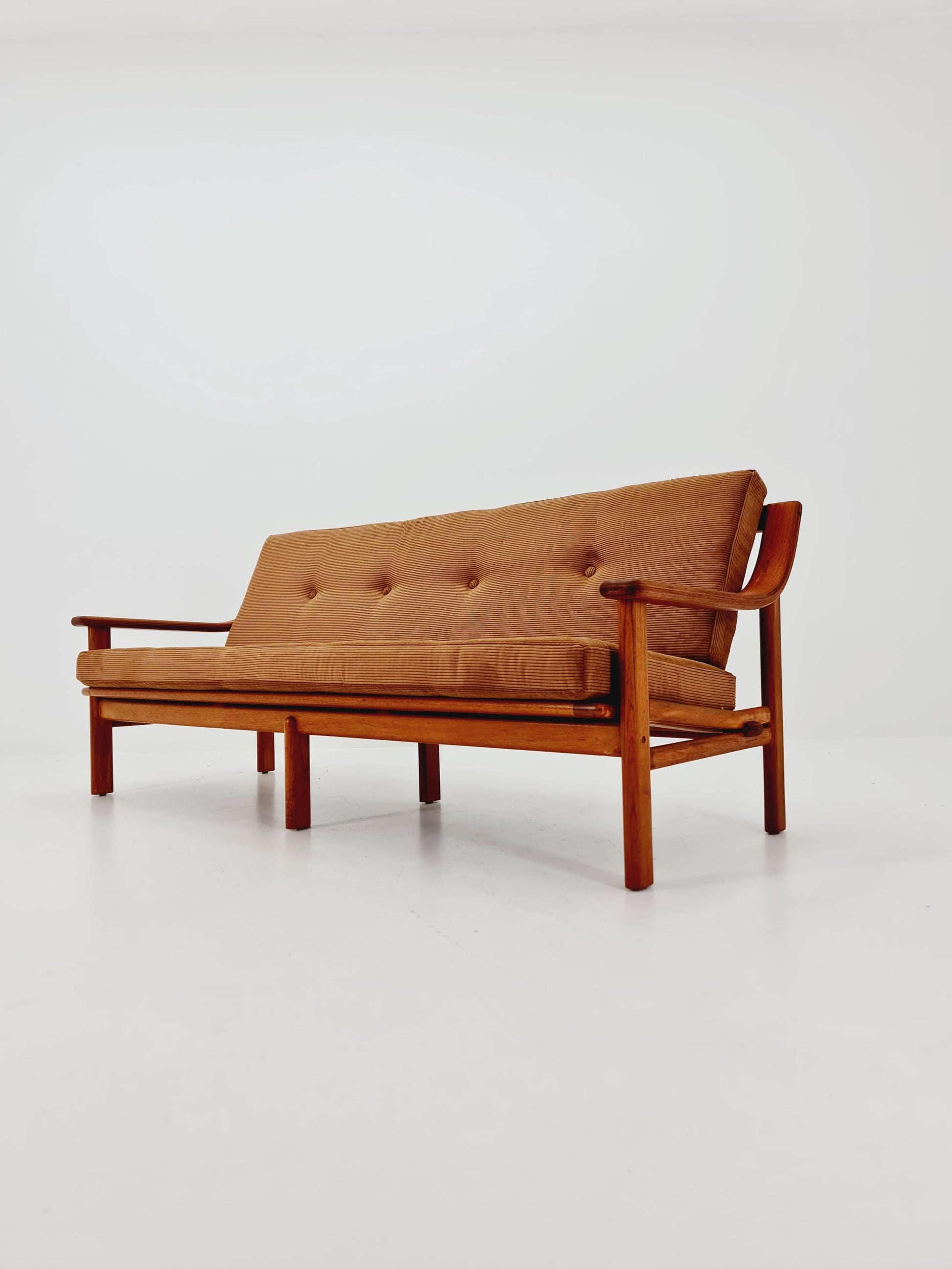 Mid-century Rare Danish teak lounge sofa 3 -Seater ,By Silkborg 1970s