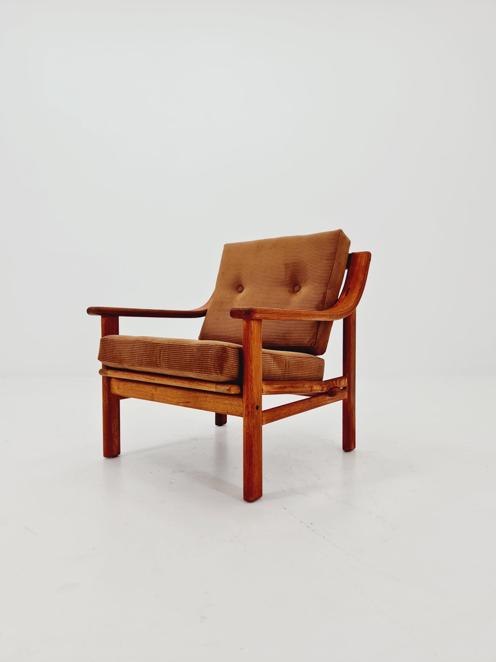 Mid-century Rare Danish teak lounge chair ,By Silkborg 1970s