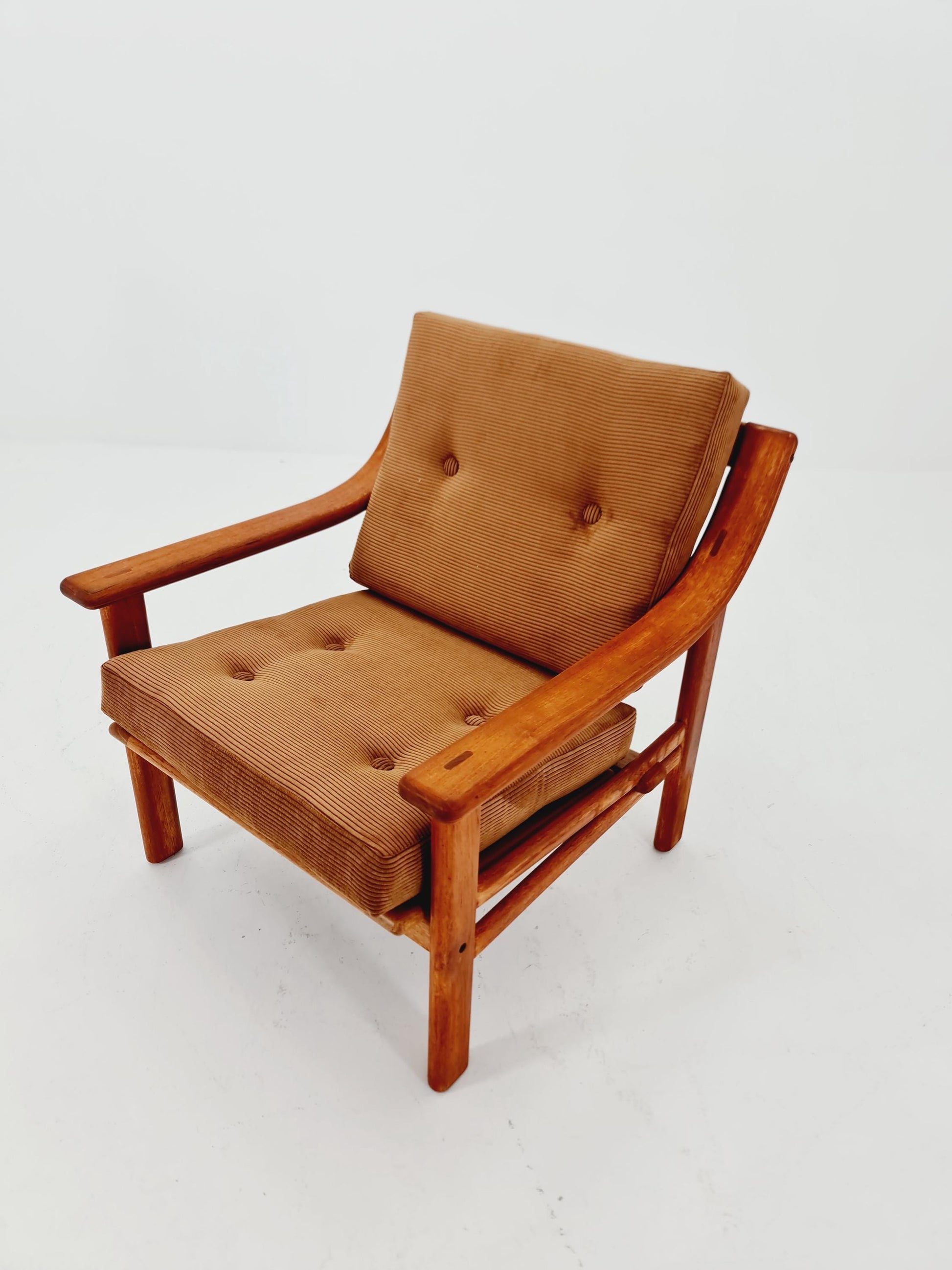 Mid-century Rare Danish teak lounge chair ,By Silkborg 1970s