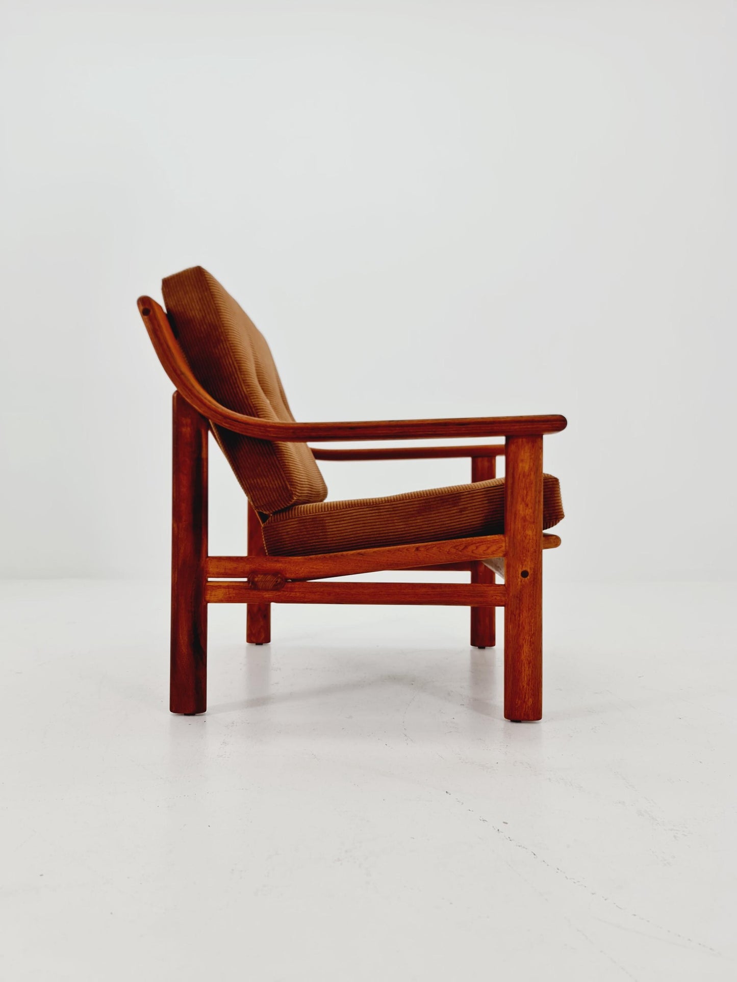 Mid-century Rare Danish teak lounge chair ,By Silkborg 1970s