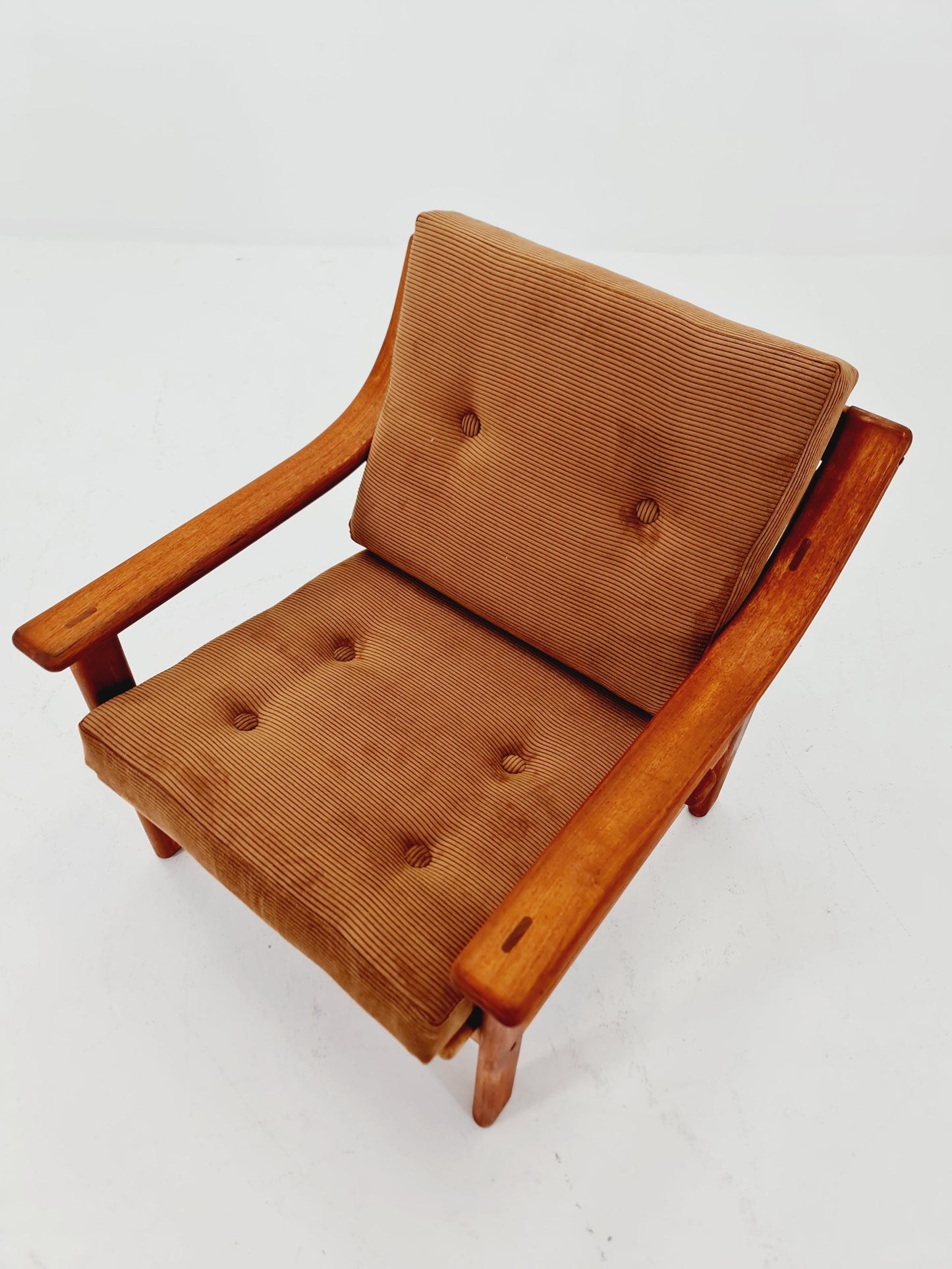 Mid-century Rare Danish teak lounge chair ,By Silkborg 1970s