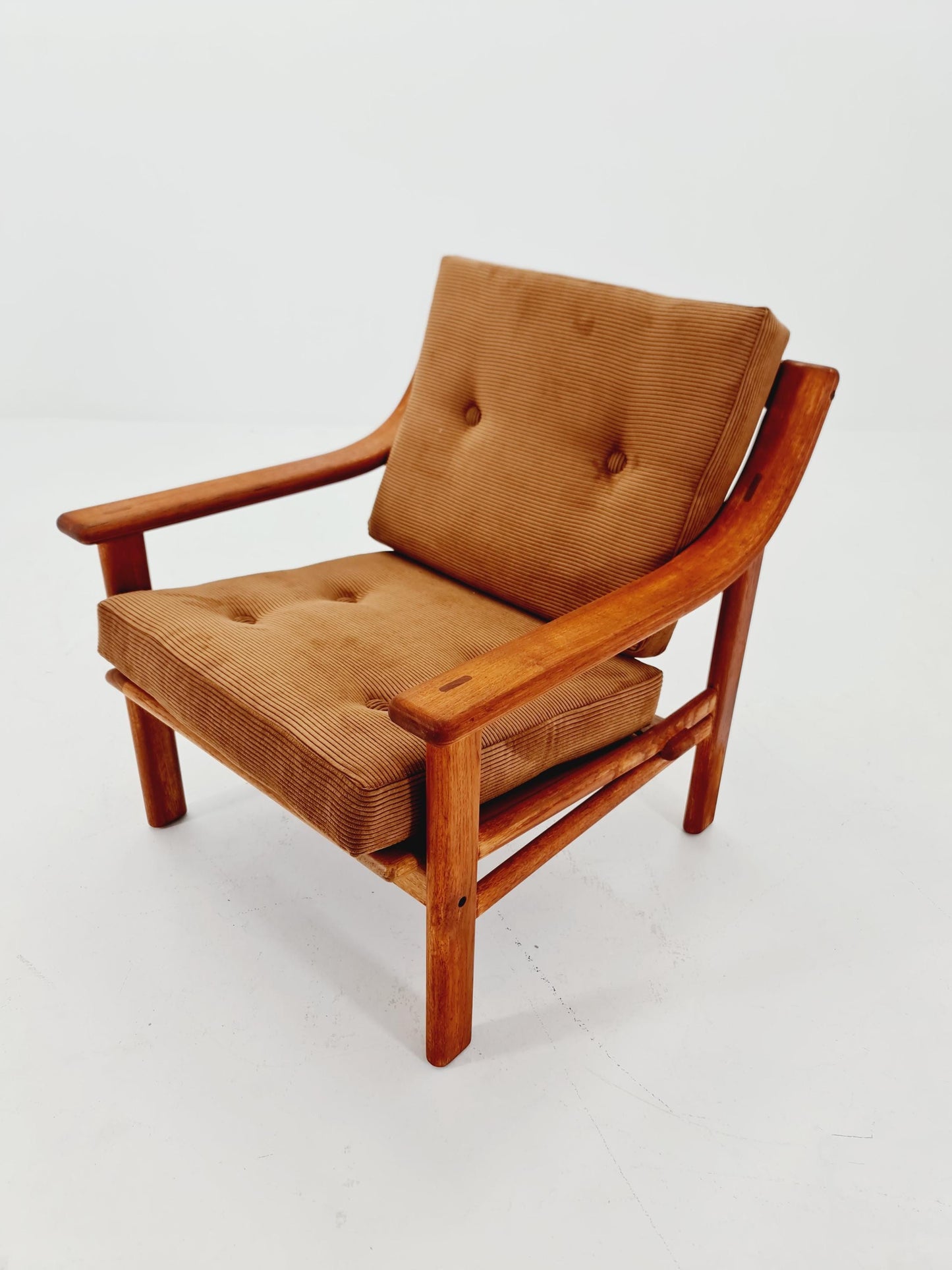 Mid-century Rare Danish teak lounge chair ,By Silkborg 1970s