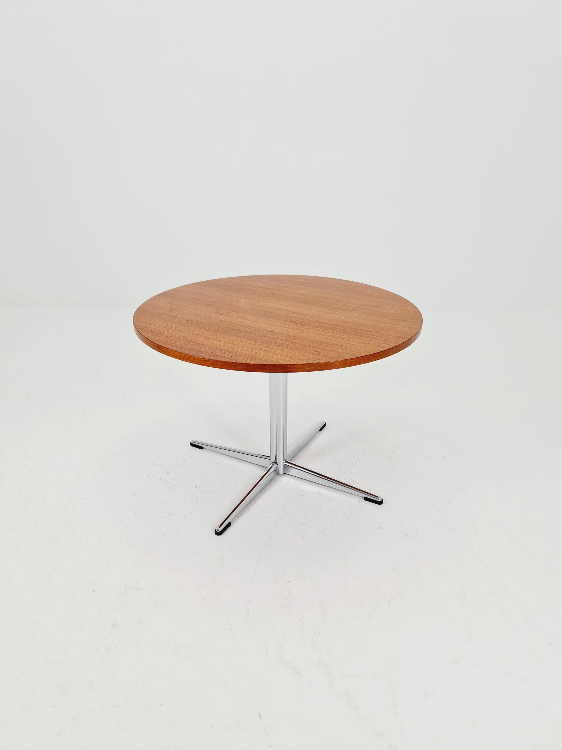 vintage teak & chrome coffee table 1970s