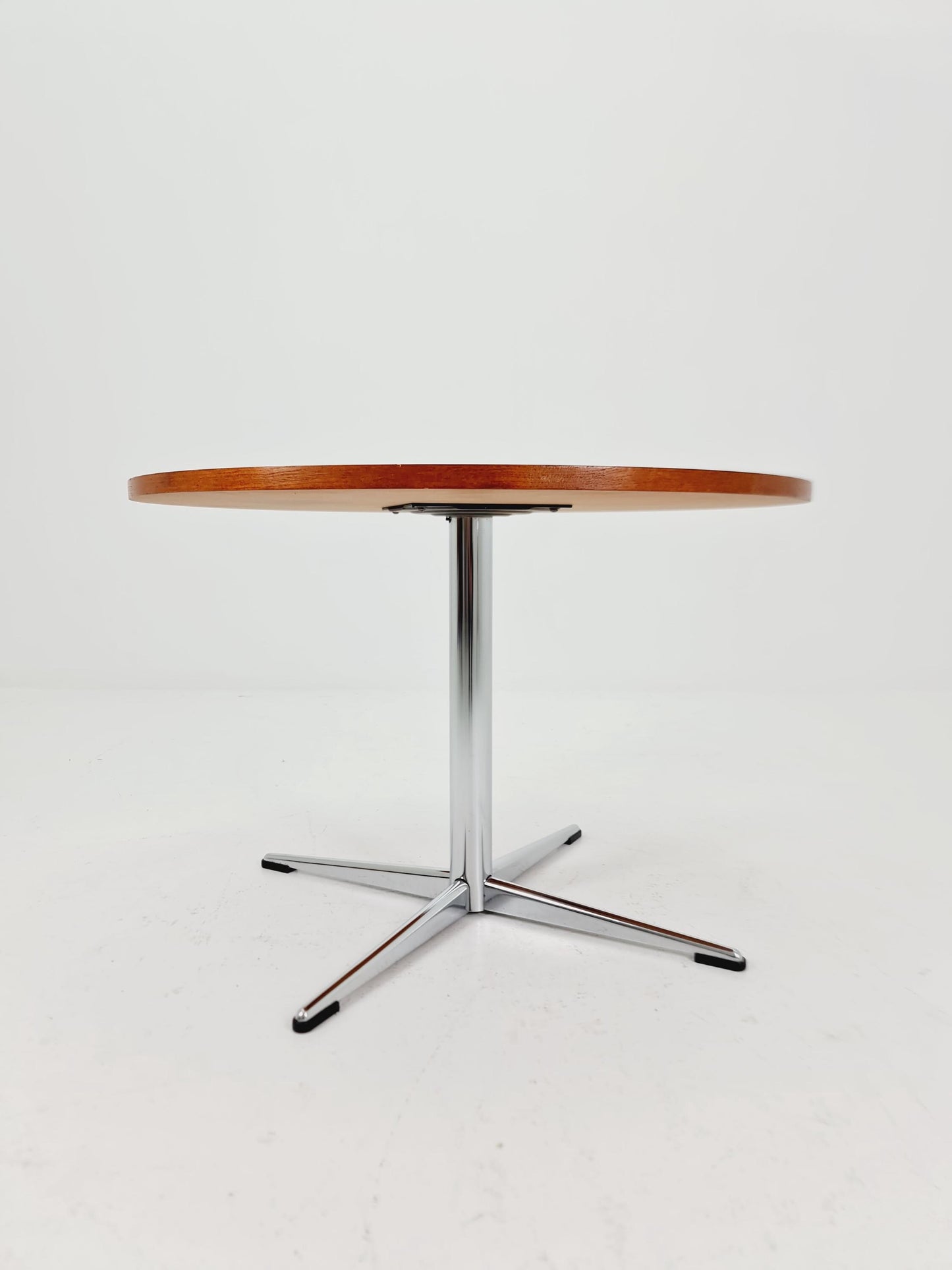 vintage teak & chrome coffee table 1970s