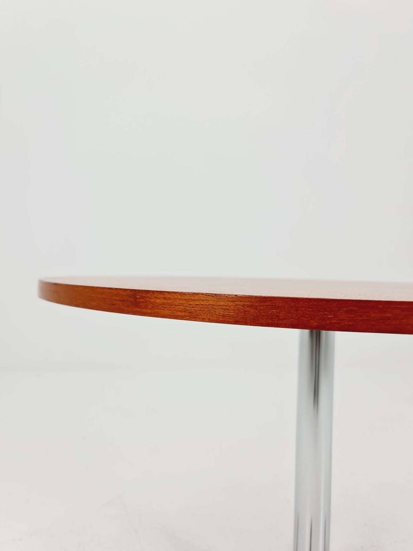 vintage teak & chrome coffee table 1970s