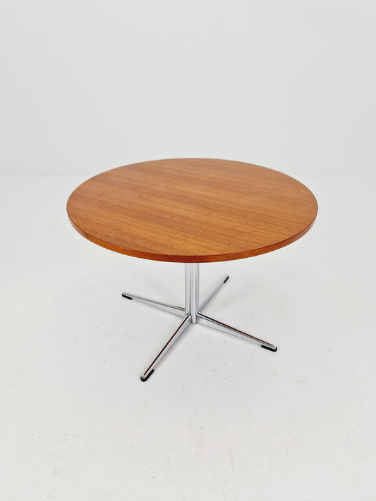 vintage teak & chrome coffee table 1970s