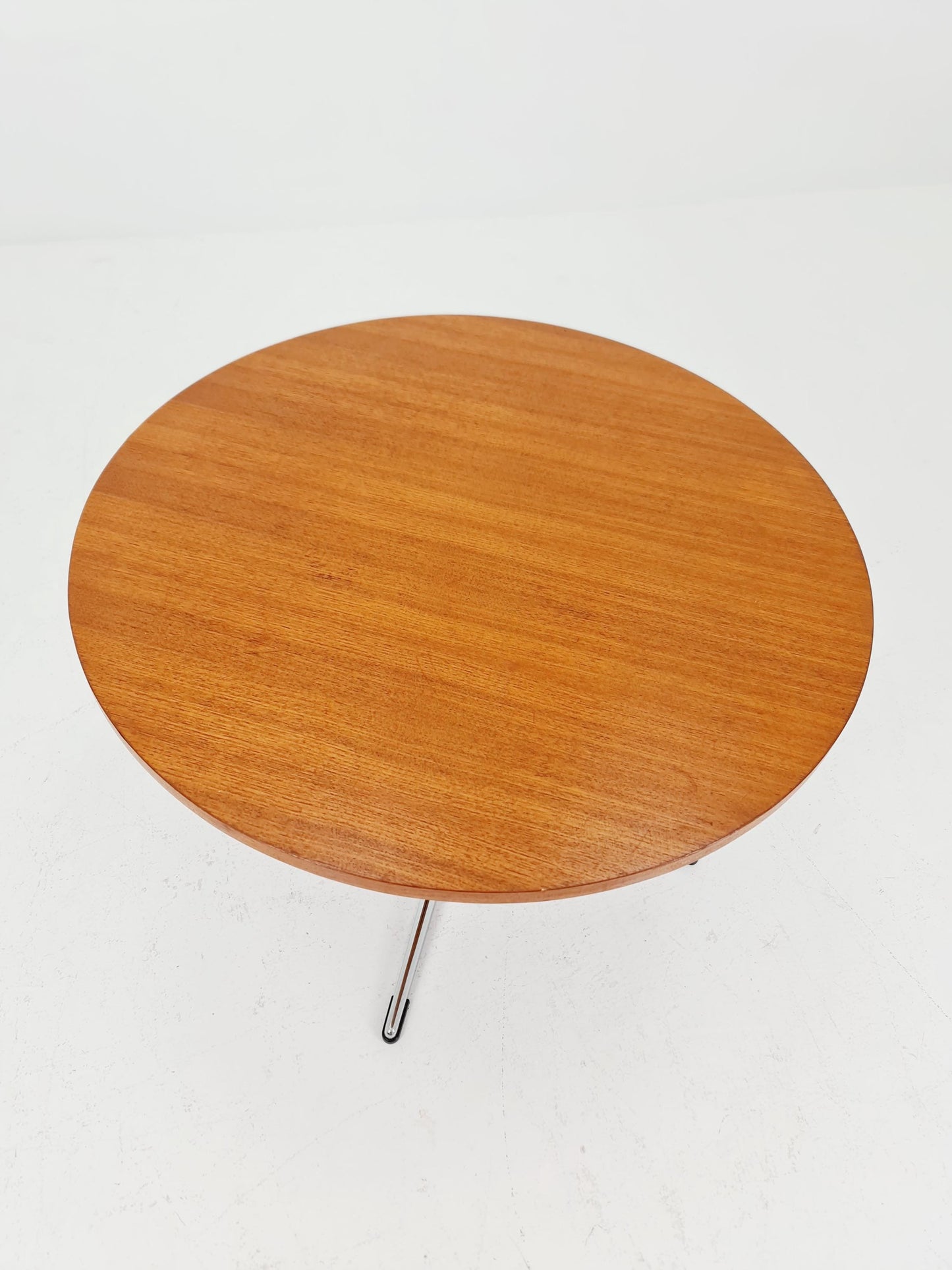 vintage teak & chrome coffee table 1970s