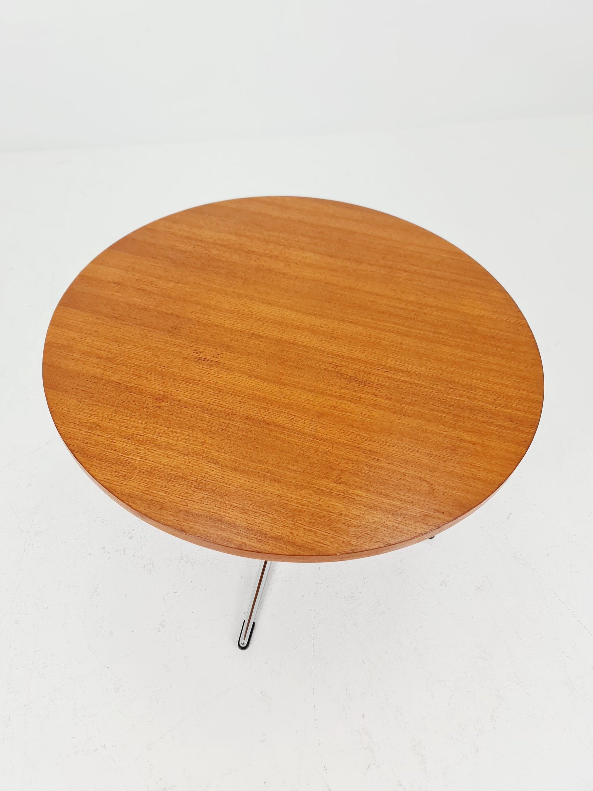 vintage teak & chrome coffee table 1970s