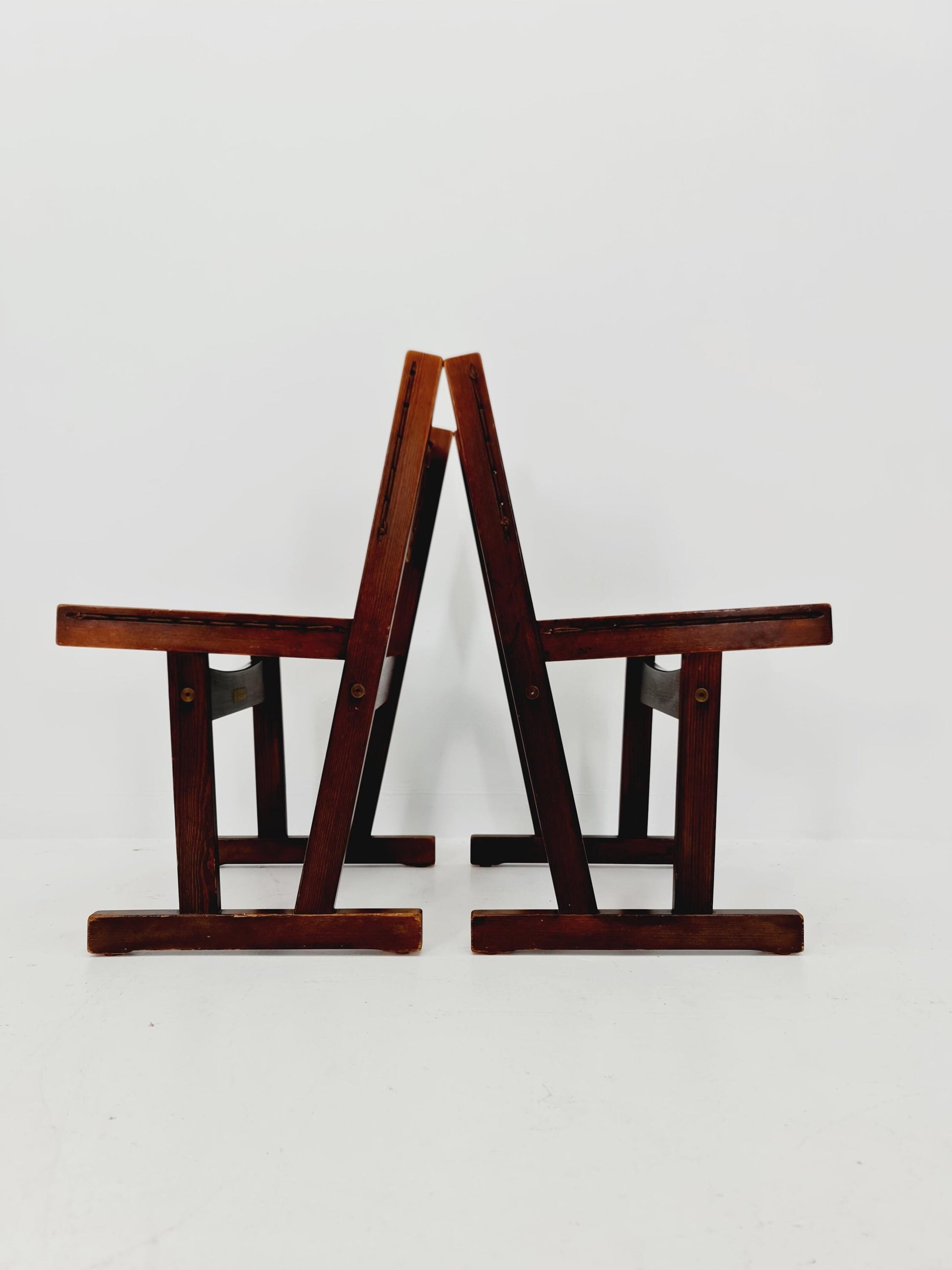 MidCentury Safari Dining Chairs BY Svein Björneng for Bruksbo Norway 1960s set of 4