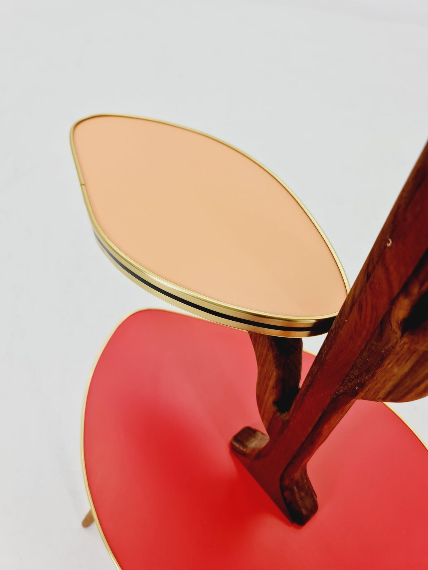 Rare Large German Plant Stand, Colorful Vintage Mid-Century Minimalist Indoor Plant Stand Side Table Retro flower table, 1950s