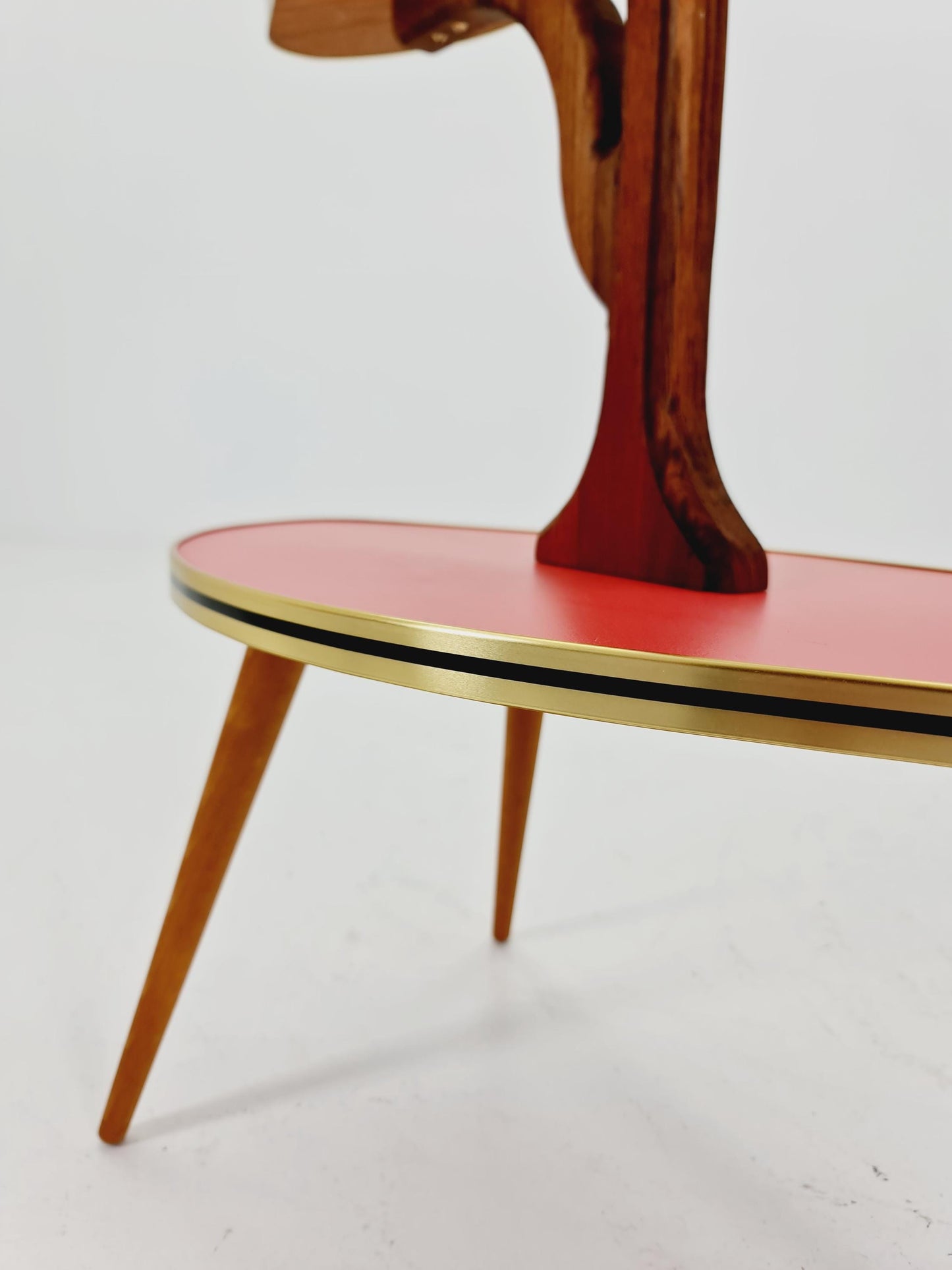Rare Large German Plant Stand, Colorful Vintage Mid-Century Minimalist Indoor Plant Stand Side Table Retro flower table, 1950s