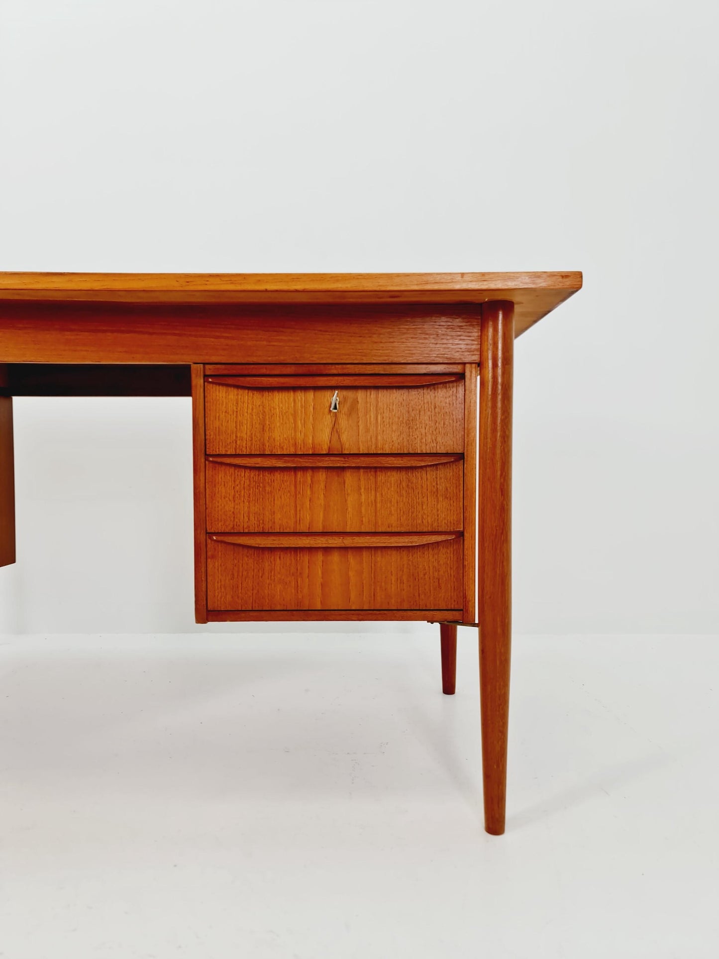 Mid century Danish teak desk By Gunnar Nielsen Tibergaard , 1960s
