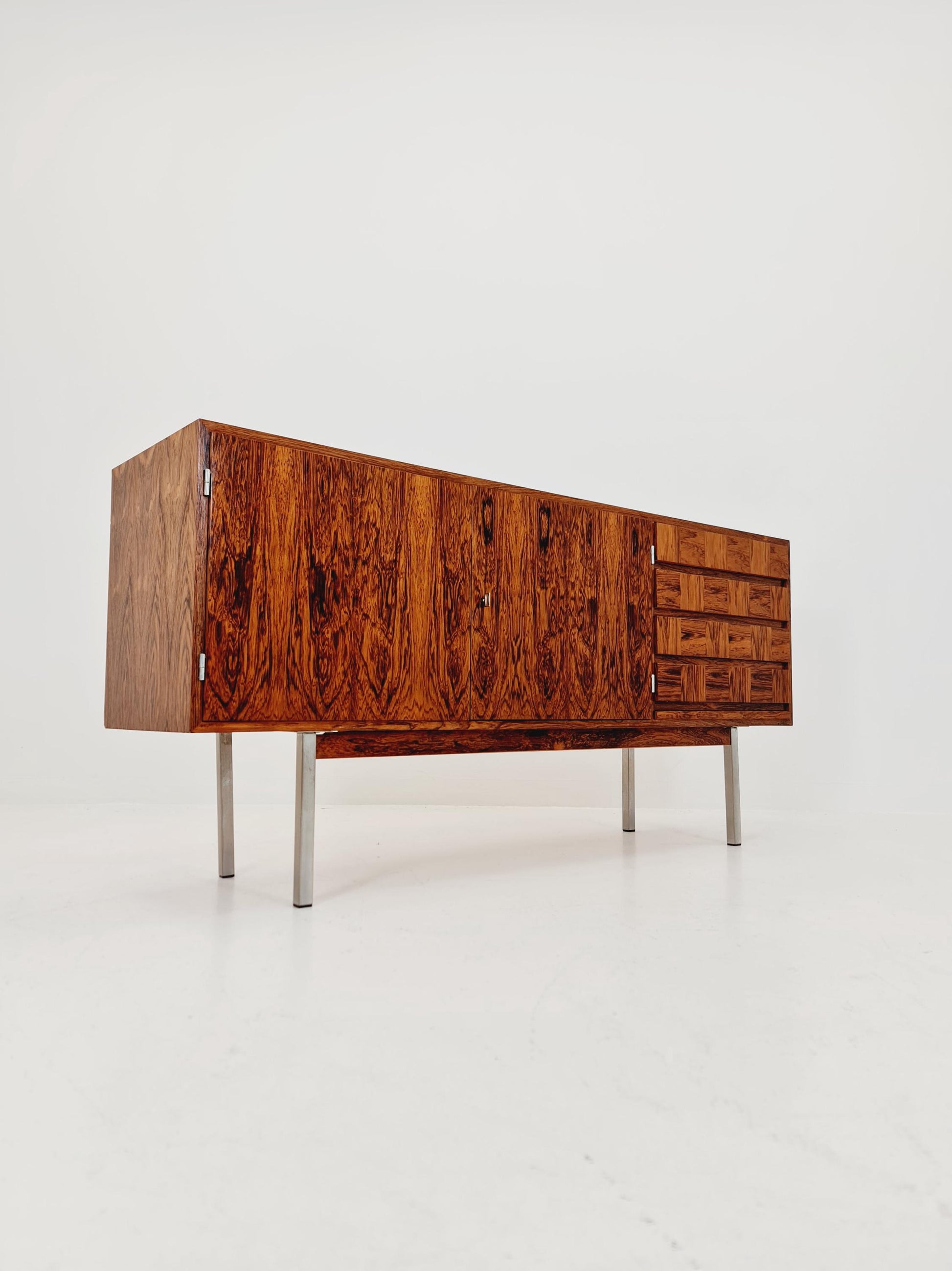 Rare Mid Century Modern Rosewwod German Sideboard, 1960s