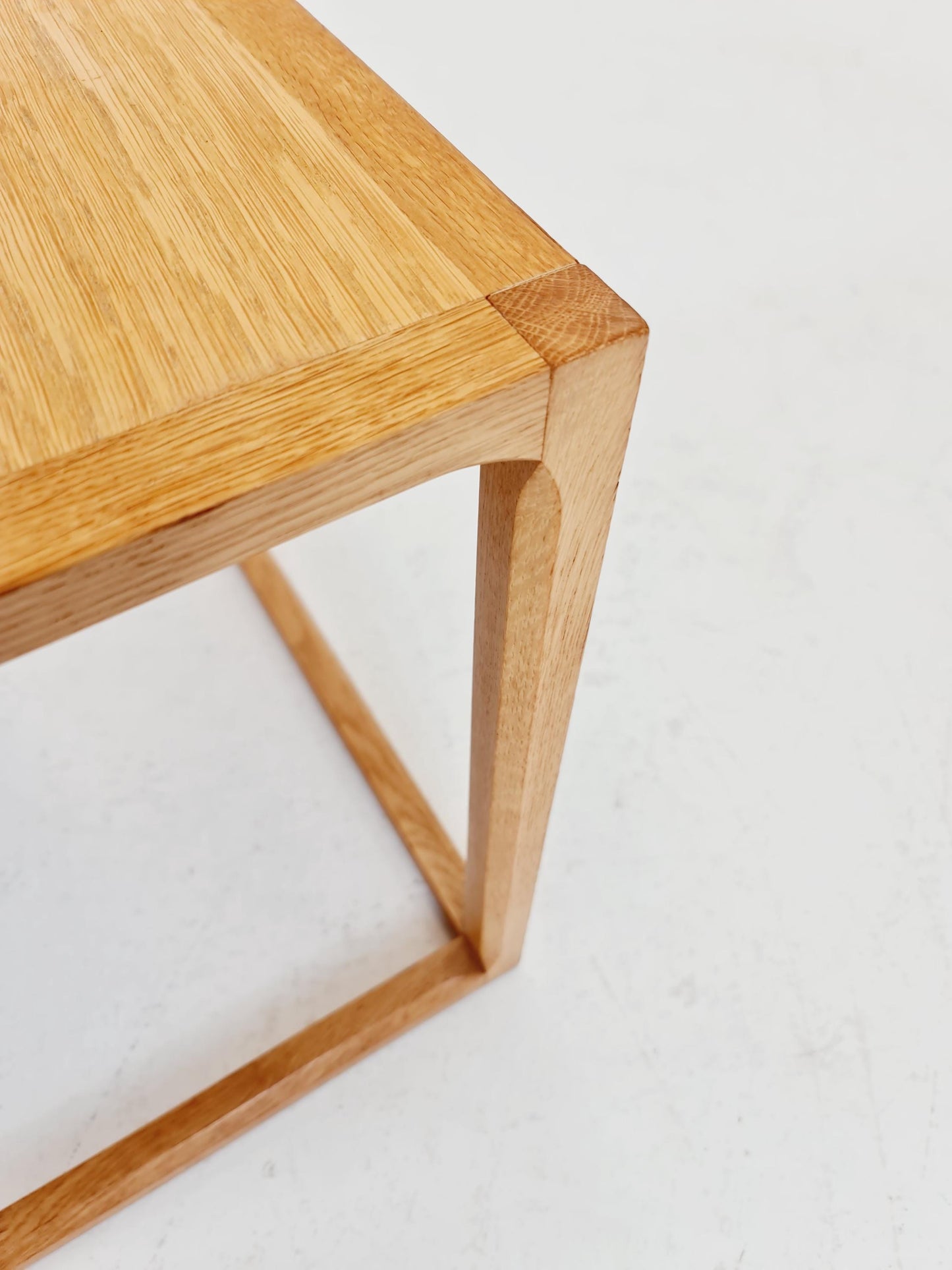 Midcentury Danish teak side table with Magazine Leather Pouch by Aksel kjersgaard 1960s