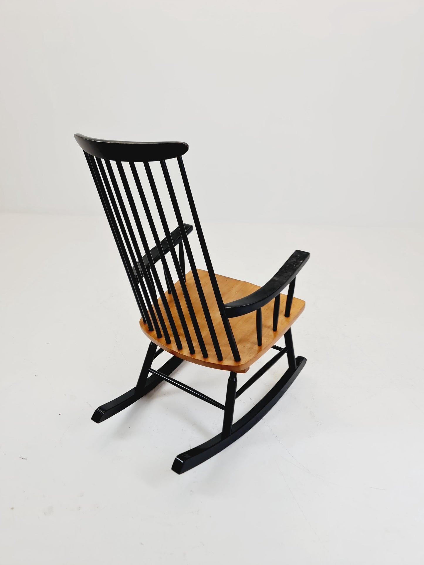 Mid Century Rocking Chair teak by Ilmar Tapiovaara for Asko , 1960s
