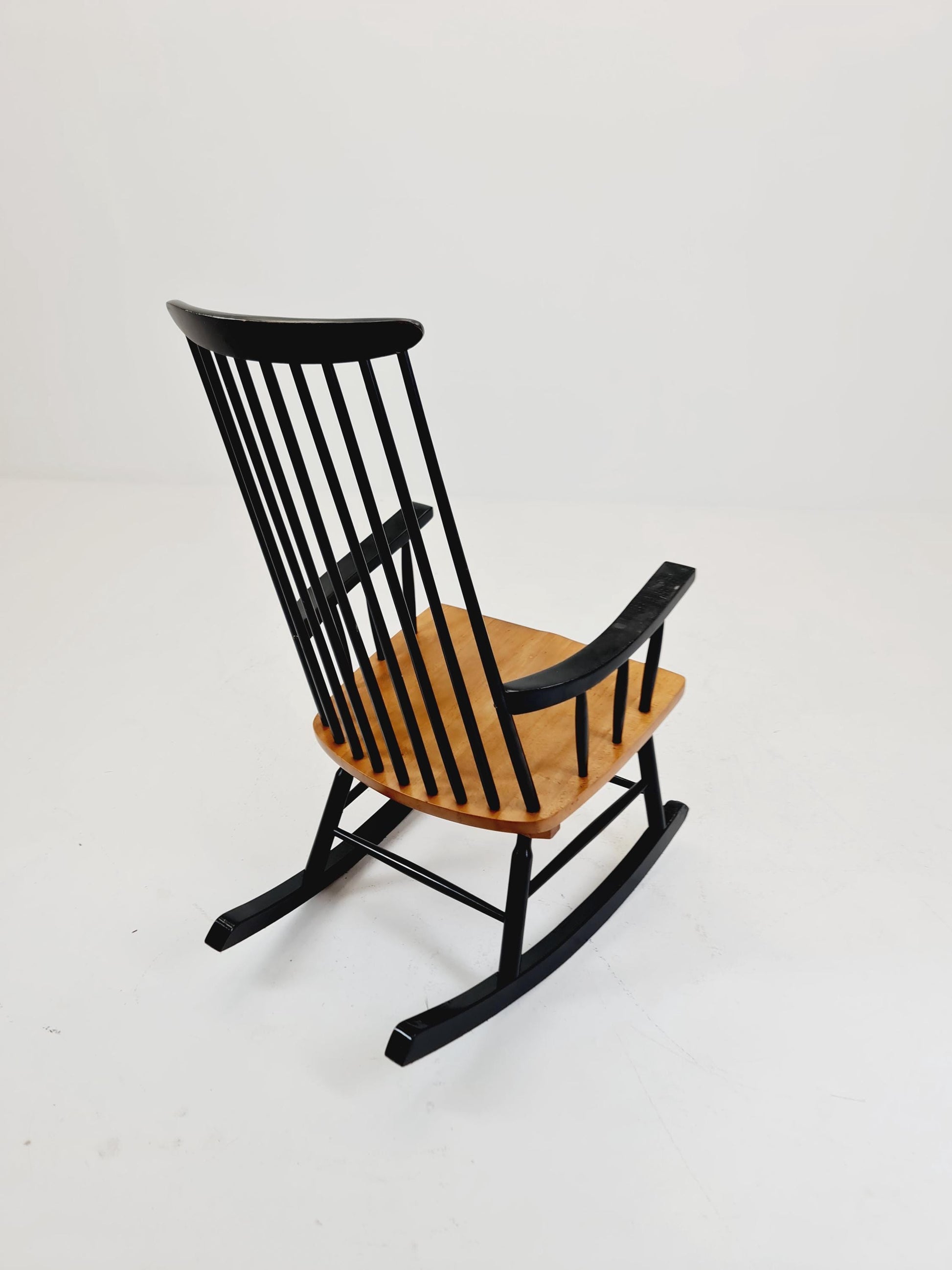 Mid Century Rocking Chair teak by Ilmar Tapiovaara for Asko , 1960s