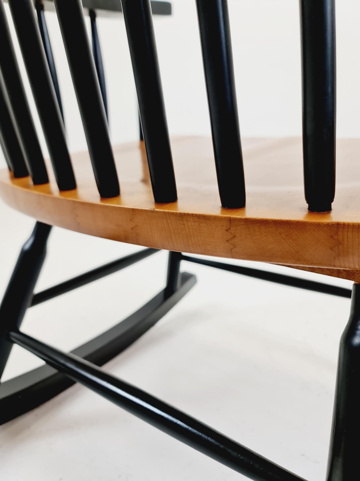 Mid Century Rocking Chair teak by Ilmar Tapiovaara for Asko , 1960s