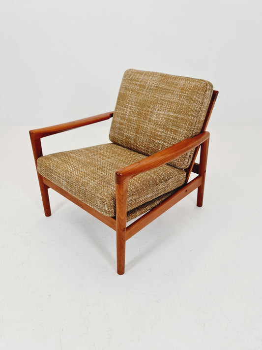 Mid century teak easy lounge chair by Arne Wahl Iversen for Komfort , 1960s