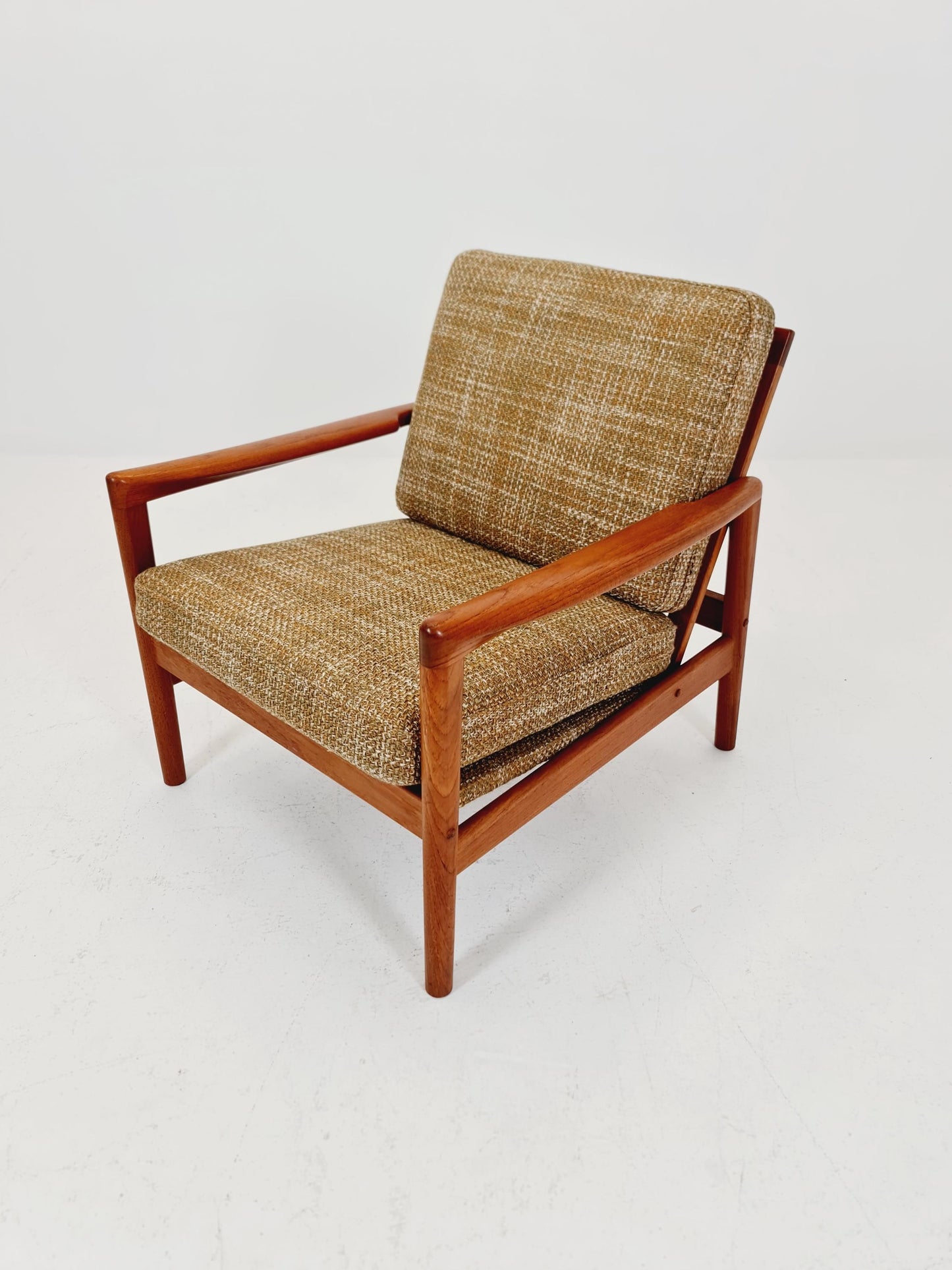 Mid century teak easy lounge chair by Arne Wahl Iversen for Komfort , 1960s