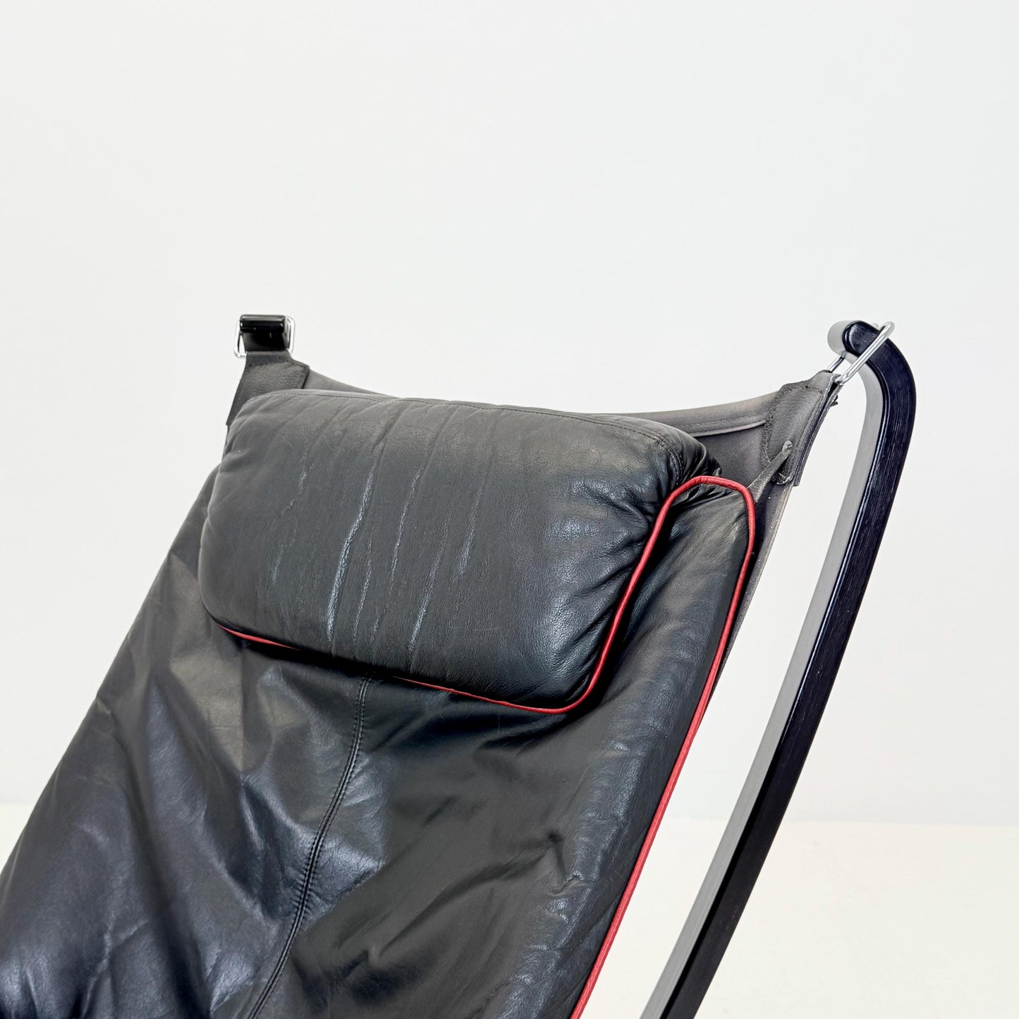 Mid century Falcon Lounge chair and footstool by Sigurd Ressell for Vatne Møbler, 1970s, set of 2