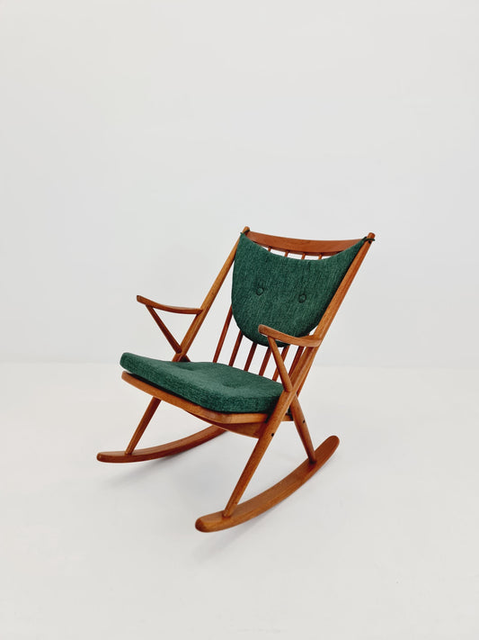 Danish teak Rocking Chair by Frank Reenskaug for Bramin, 1960s