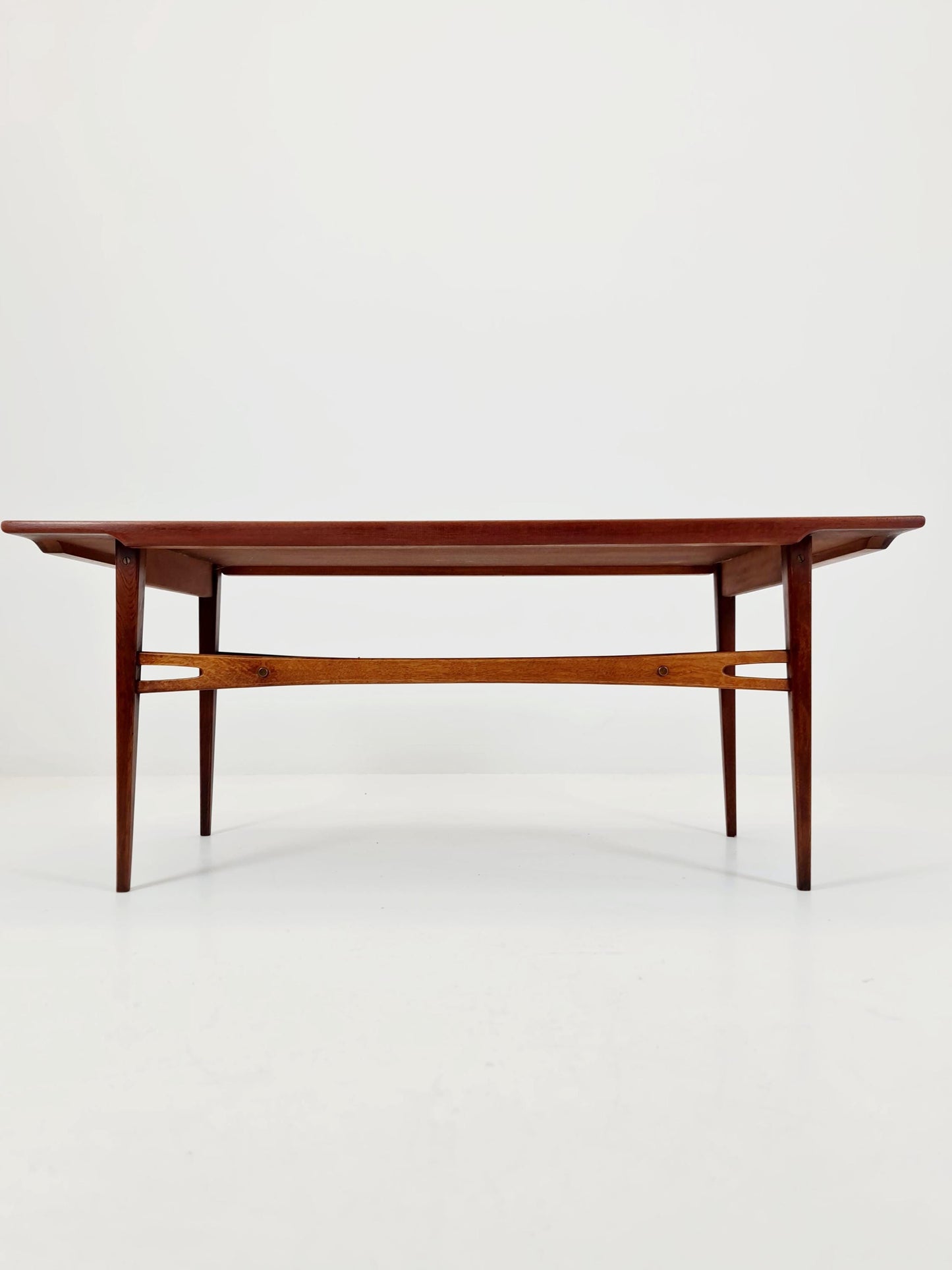 Mid century Danish Teak & Rattan Coffee table by Trioh Möbler Denmark, 1960s