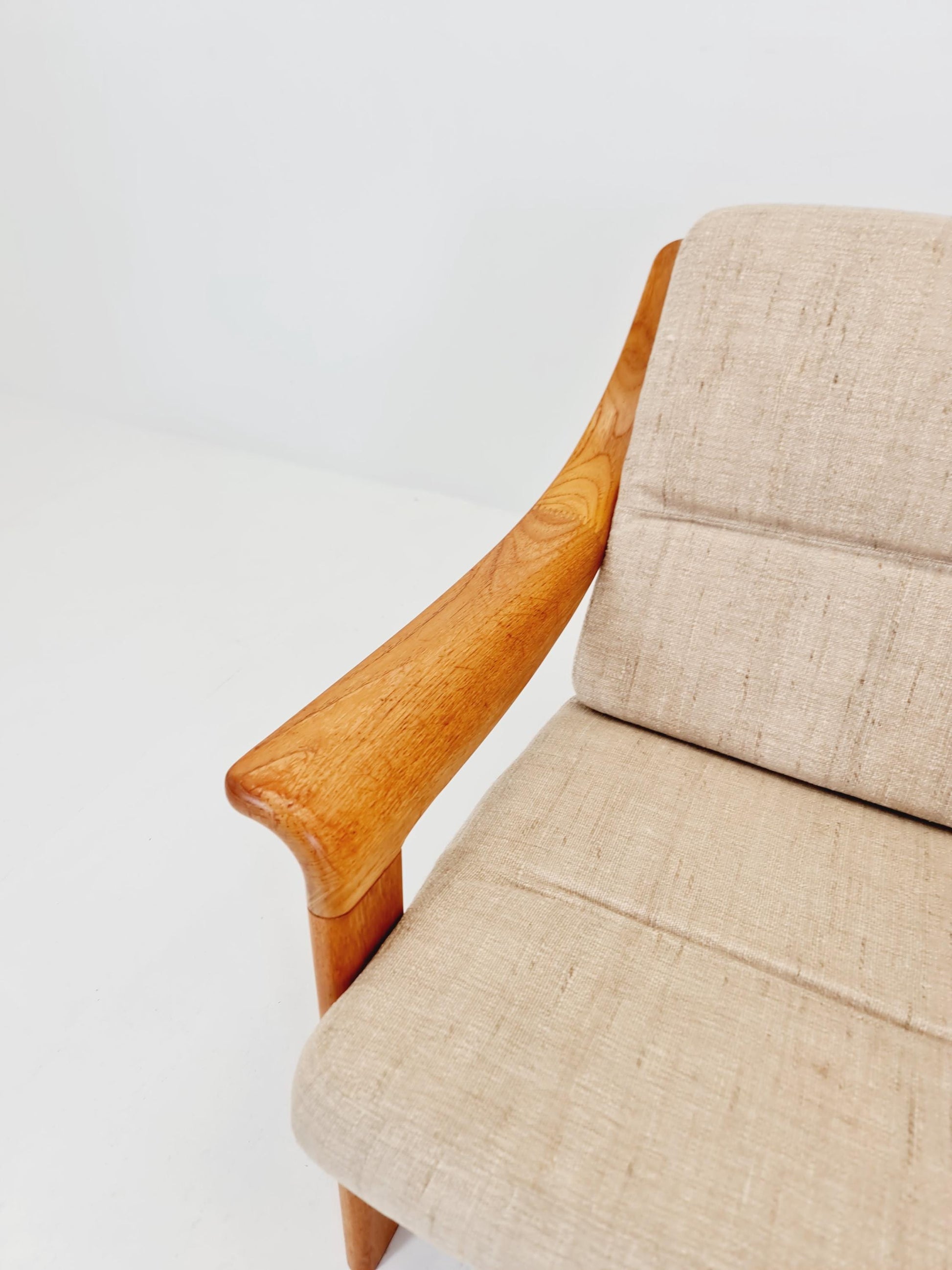 Mid century easy lounge chairs by P.Jeppesen in solid teak, 1960s, Set of 2