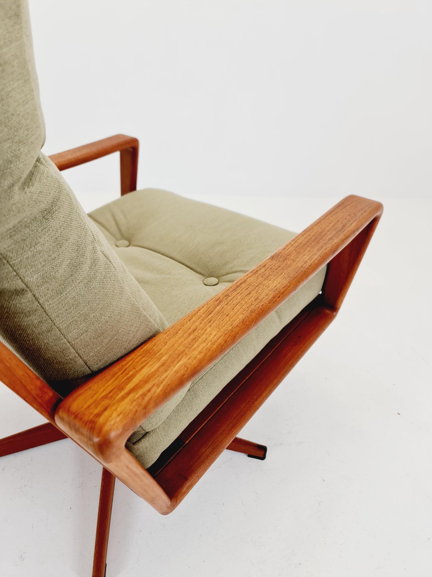 Mid century teak easy lounge chair by Arne Wahl Iversen for Komfort , 1960s