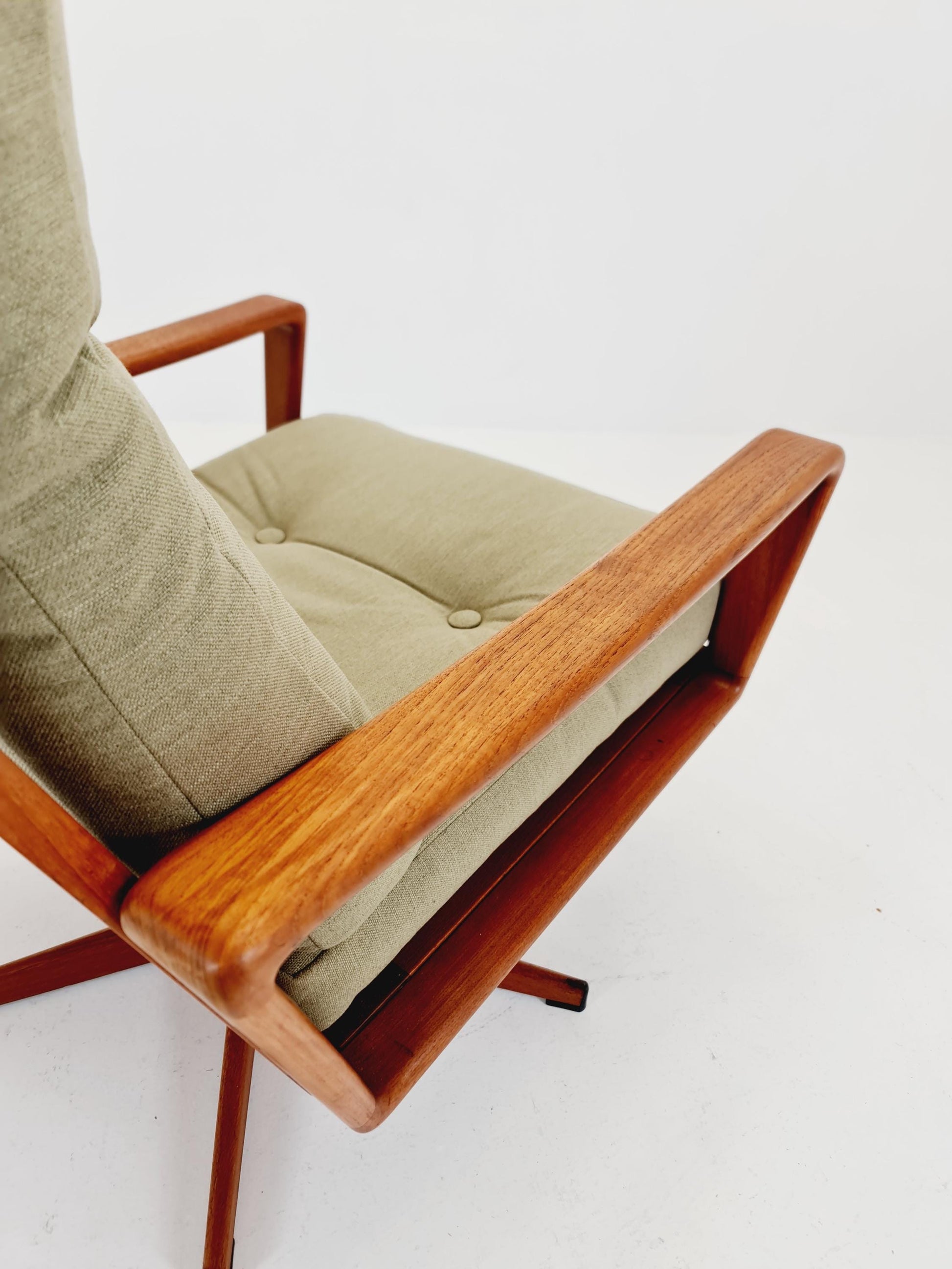 Mid century teak easy lounge chair by Arne Wahl Iversen for Komfort , 1960s