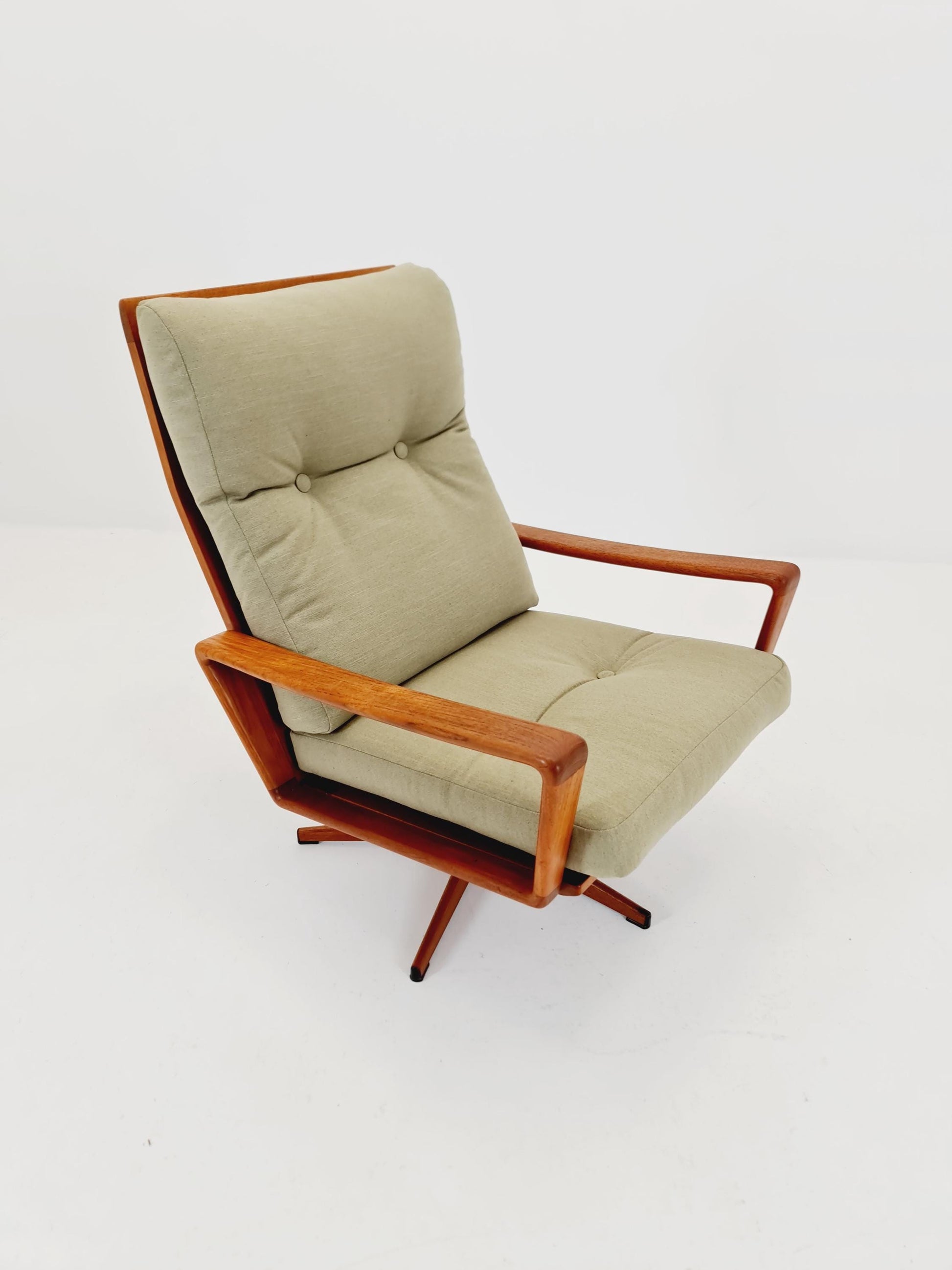 Mid century teak easy lounge chair by Arne Wahl Iversen for Komfort , 1960s
