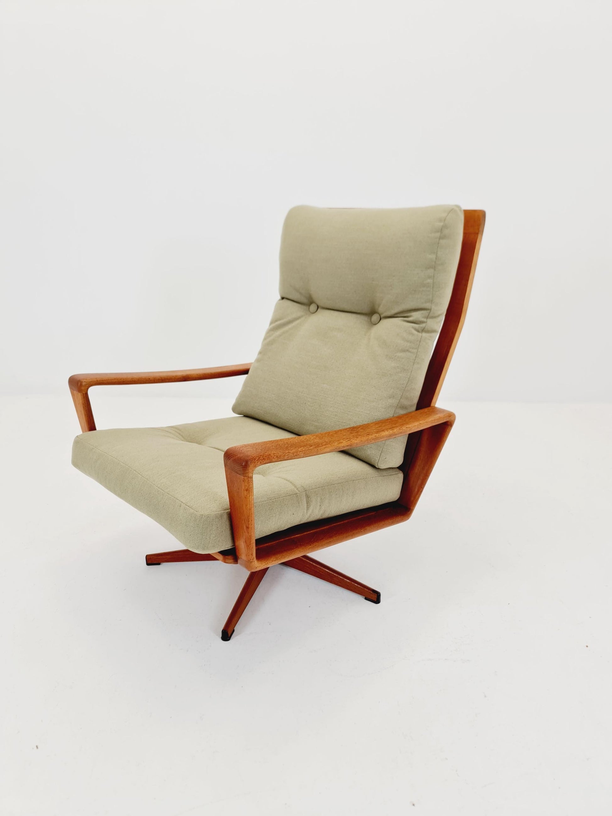 Mid century teak easy lounge chair by Arne Wahl Iversen for Komfort , 1960s