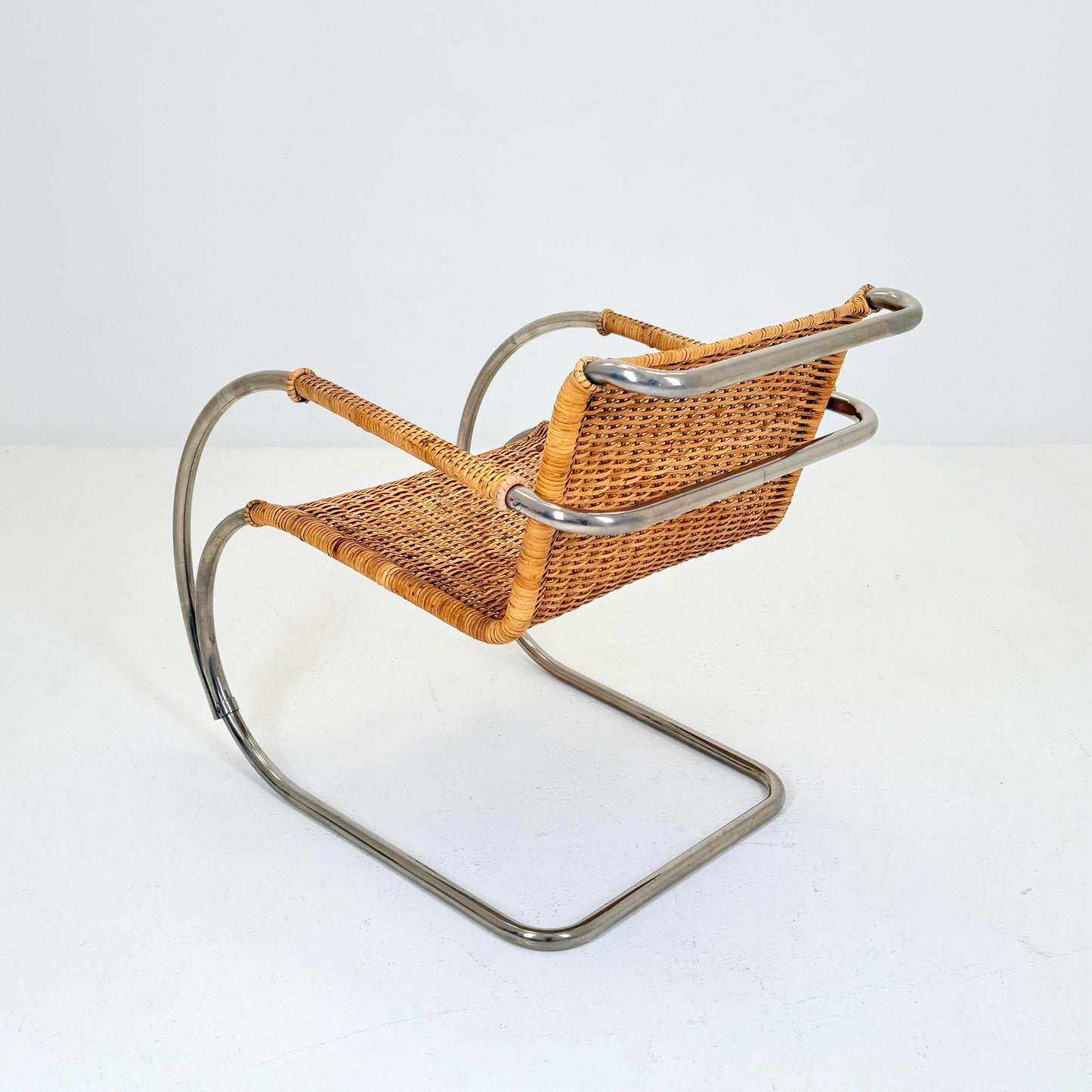 Mid Century D42 Rattan Cantilever Lounge Chair by Ludwig Mies van der Rohe for Tecta, 1970s Germany