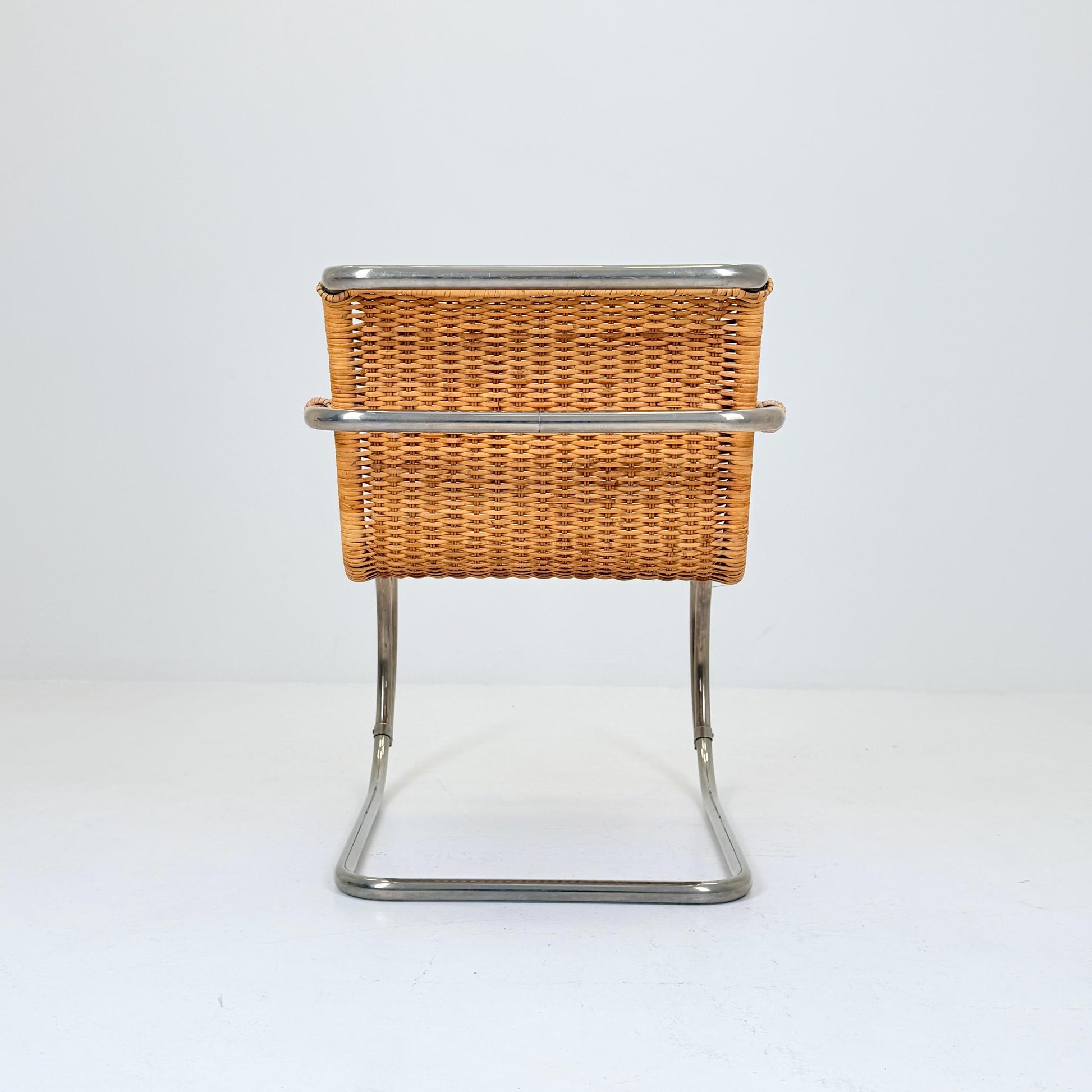 Mid Century D42 Rattan Cantilever Lounge Chair by Ludwig Mies van der Rohe for Tecta, 1970s Germany