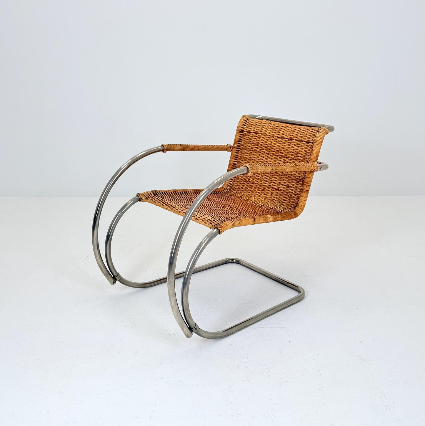 Mid Century D42 Rattan Cantilever Lounge Chair by Ludwig Mies van der Rohe for Tecta, 1970s Germany