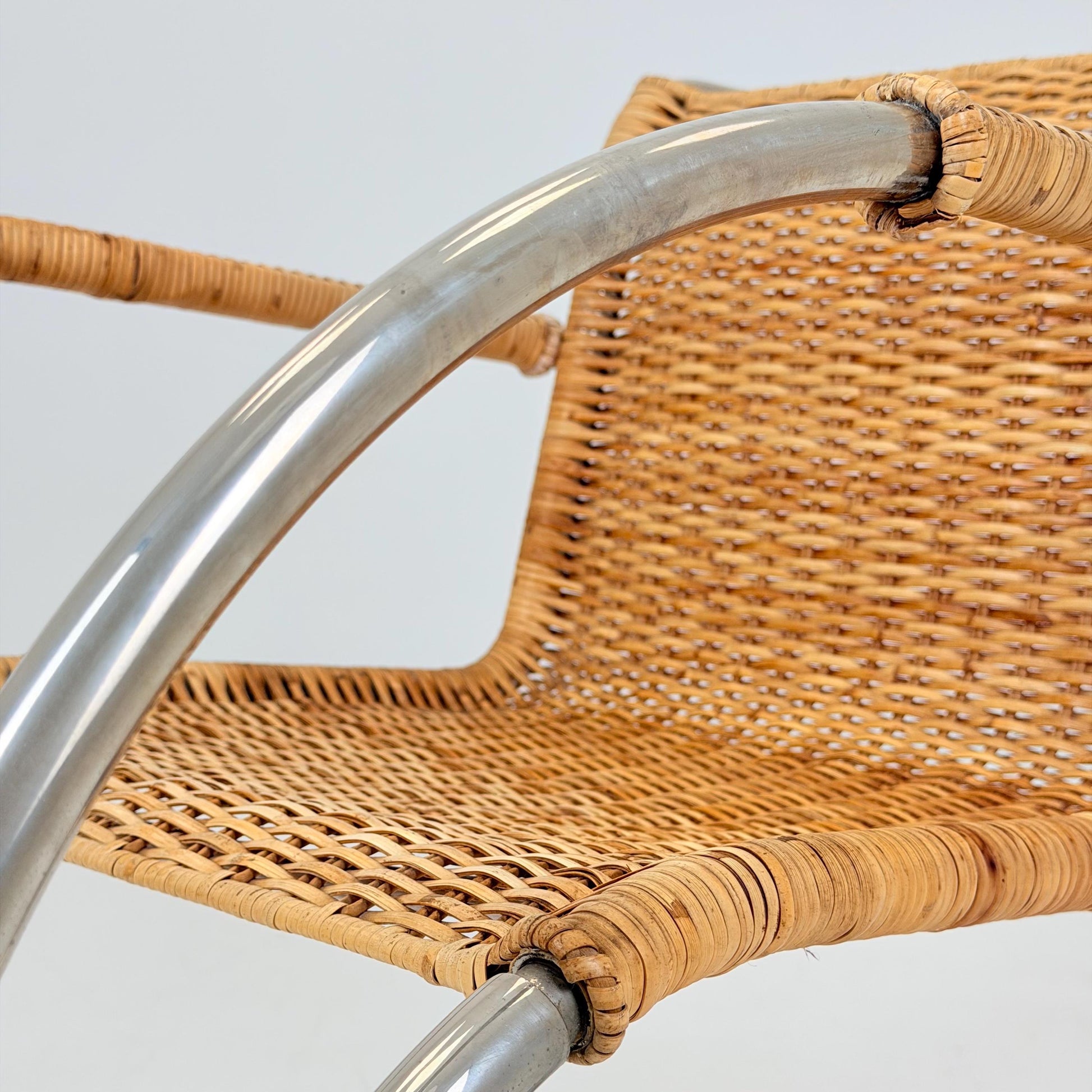 Mid Century D42 Rattan Cantilever Lounge Chair by Ludwig Mies van der Rohe for Tecta, 1970s Germany