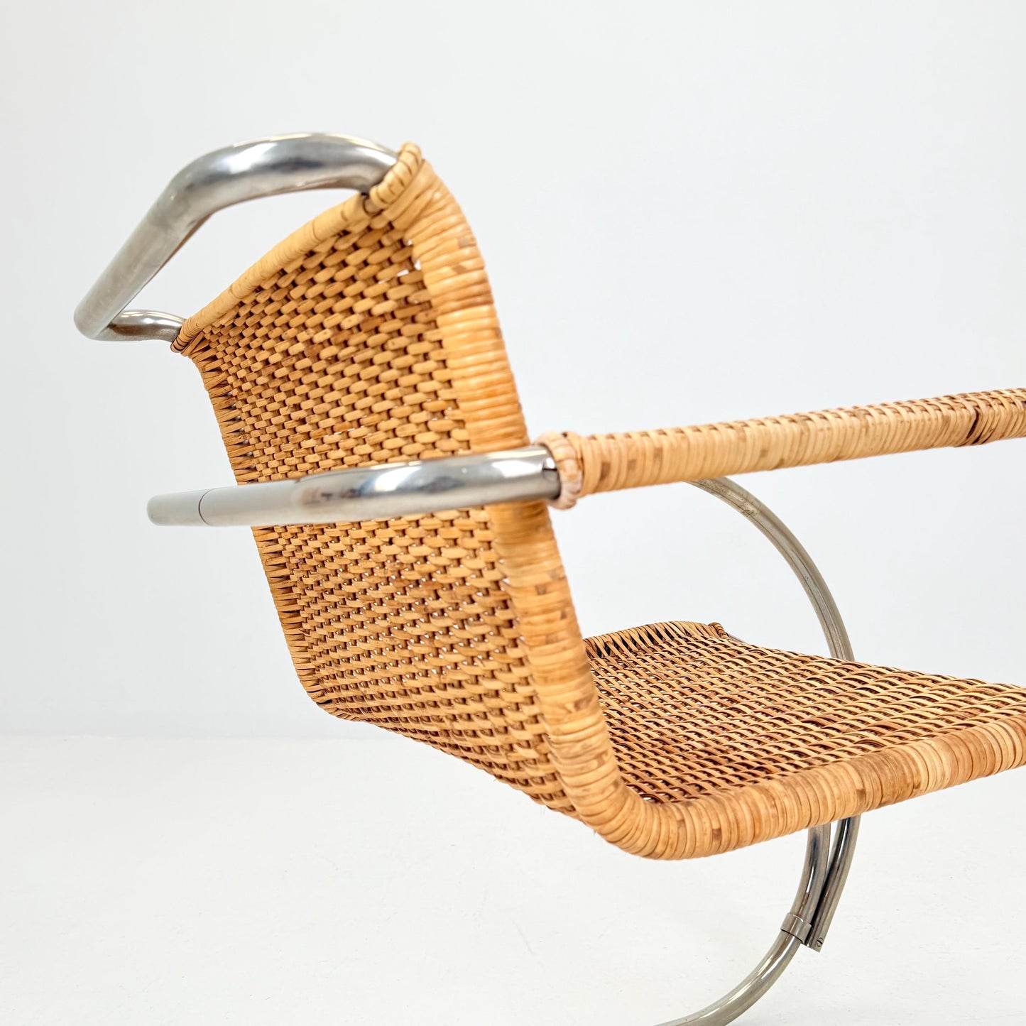 Mid Century D42 Rattan Cantilever Lounge Chair by Ludwig Mies van der Rohe for Tecta, 1970s Germany