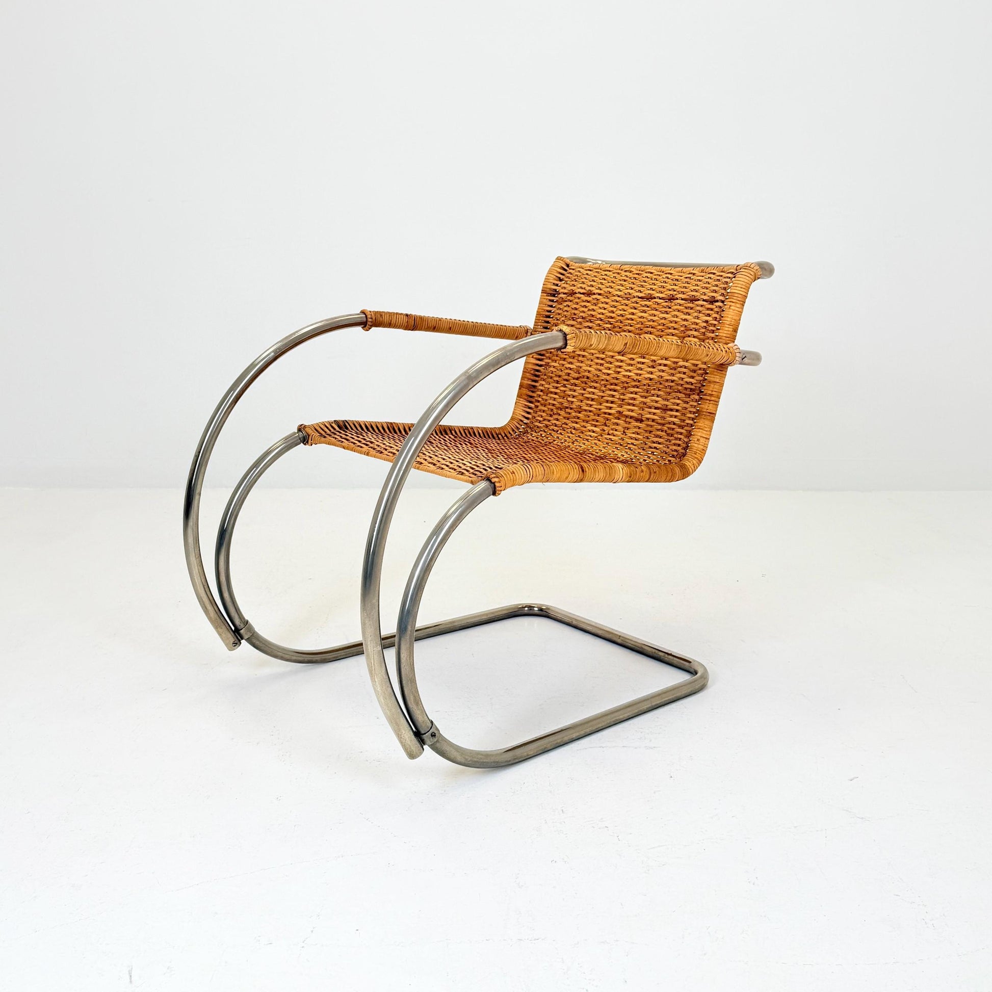 Mid Century D42 Rattan Cantilever Lounge Chair by Ludwig Mies van der Rohe for Tecta, 1970s Germany