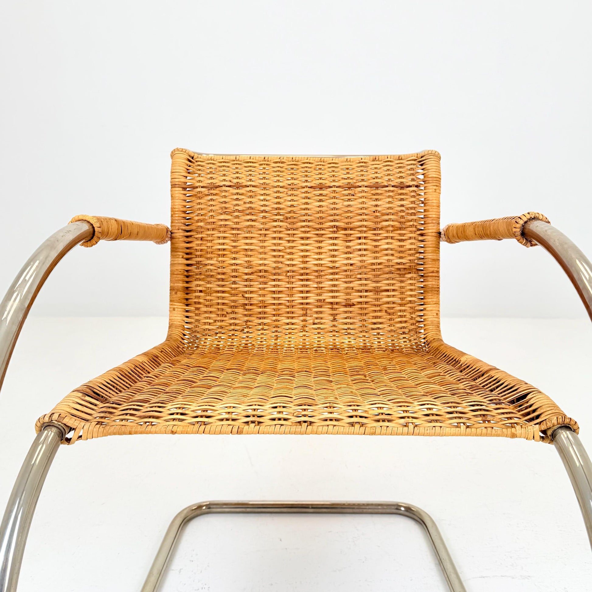 Mid Century D42 Rattan Cantilever Lounge Chair by Ludwig Mies van der Rohe for Tecta, 1970s Germany