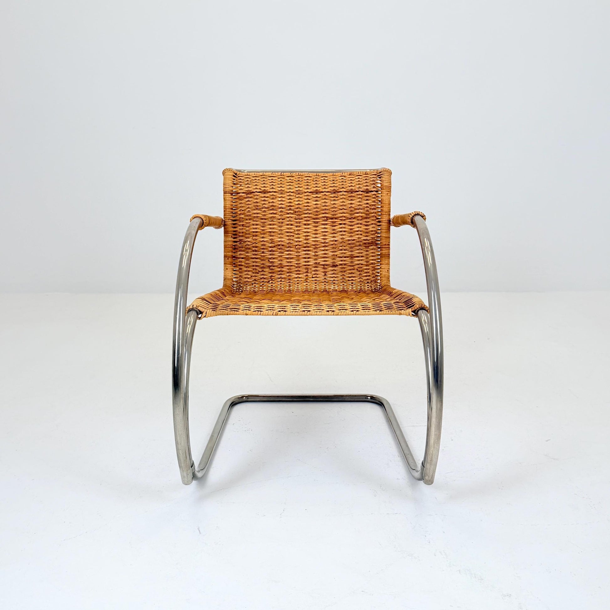 Mid Century D42 Rattan Cantilever Lounge Chair by Ludwig Mies van der Rohe for Tecta, 1970s Germany