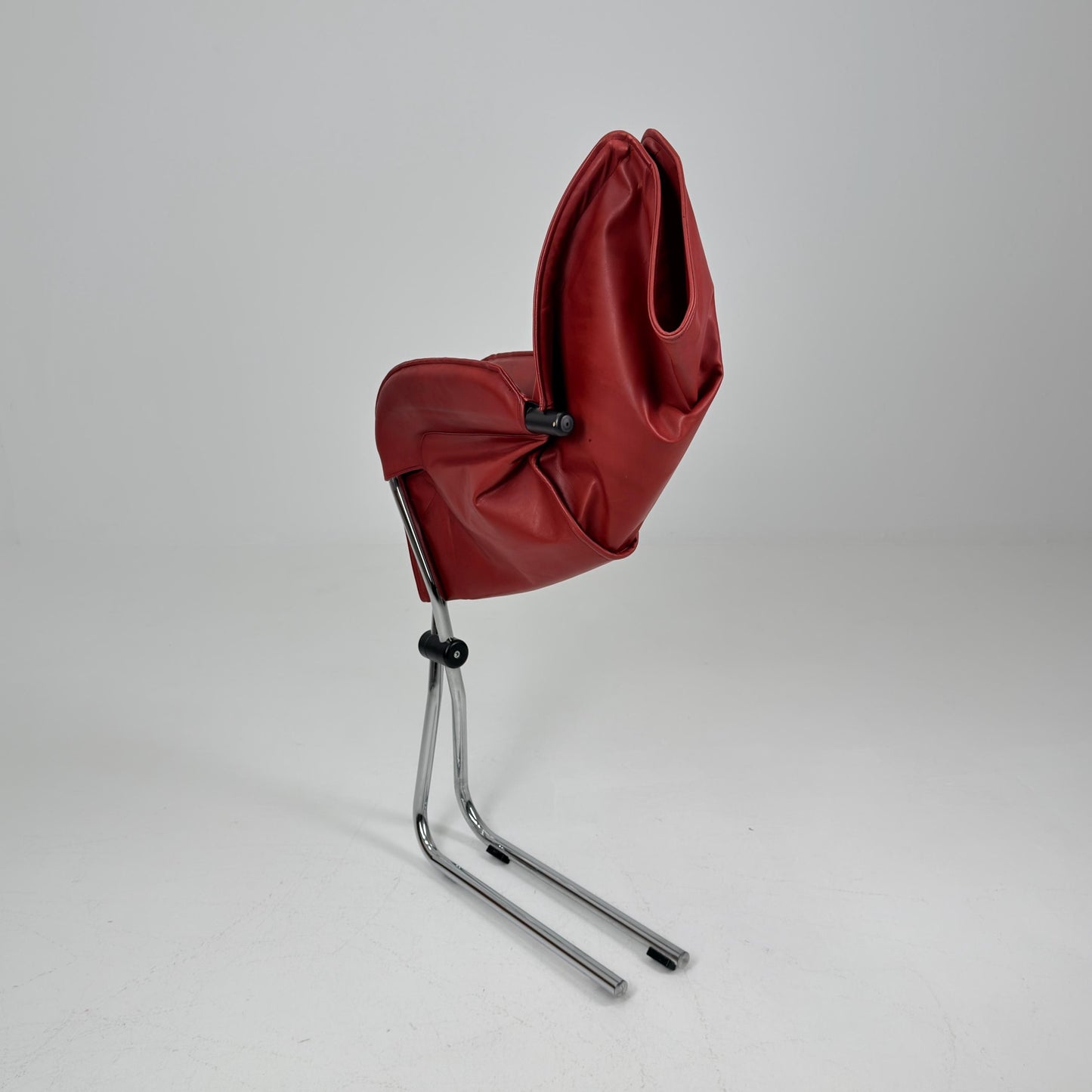Rare Mid Century Simon Desanta Leather Lounge Chair for COR Germany, 1980s