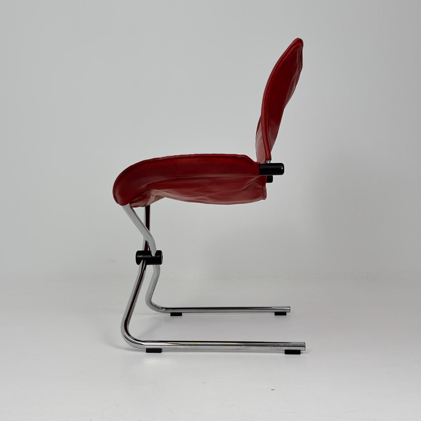 Rare Mid Century Simon Desanta Leather Lounge Chair for COR Germany, 1980s